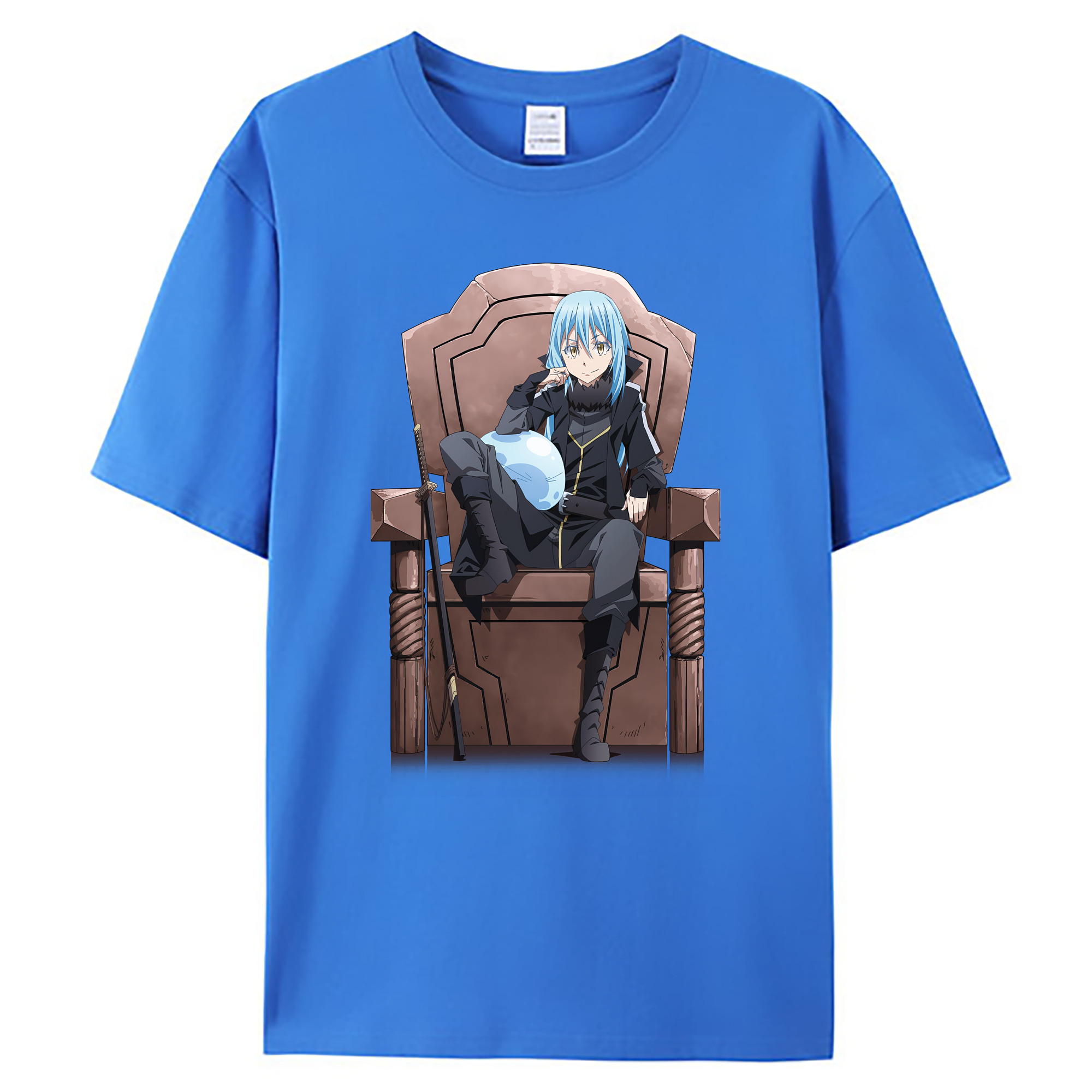 （画像用） 転スラ Regarding Reincarnated to Slime 綿100％ メンズ半袖Tシャツ｜肌触りやわらか＆通気性