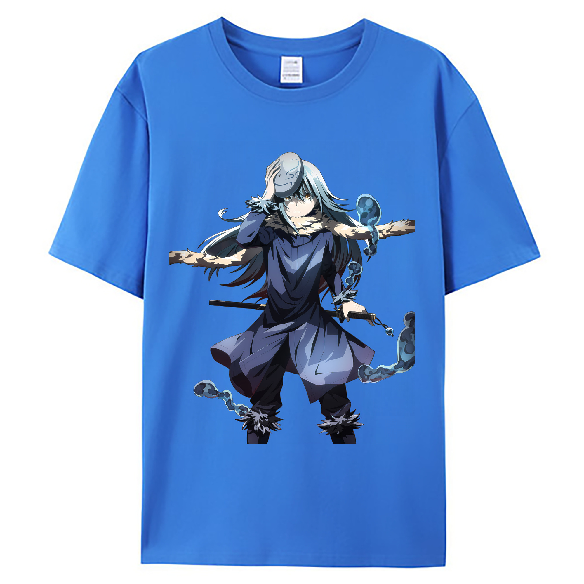 （画像用） 転スラ Regarding Reincarnated to Slime 綿100％ メンズ半袖Tシャツ｜肌触りやわらか＆通気性