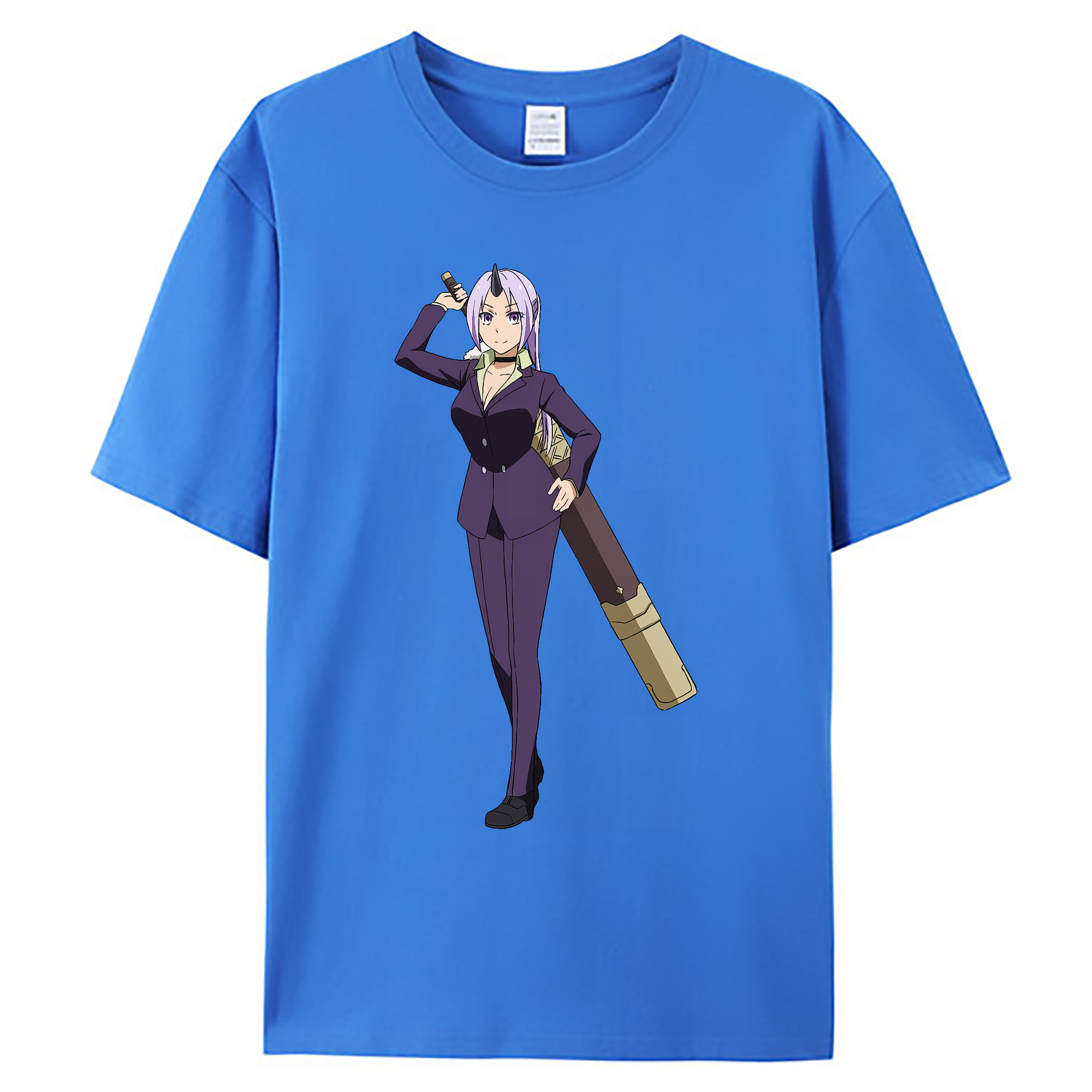 （画像用） 転スラ Regarding Reincarnated to Slime 綿100％ メンズ半袖Tシャツ｜肌触りやわらか＆通気性