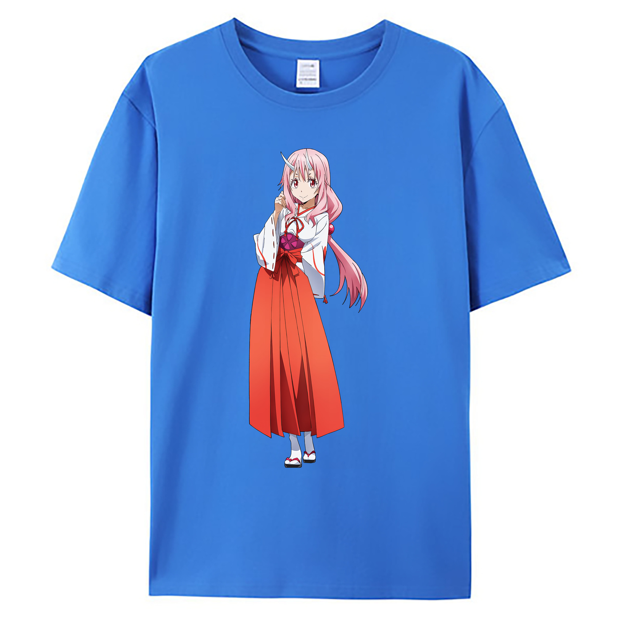 （画像用） 転スラ Regarding Reincarnated to Slime 綿100％ メンズ半袖Tシャツ｜肌触りやわらか＆通気性