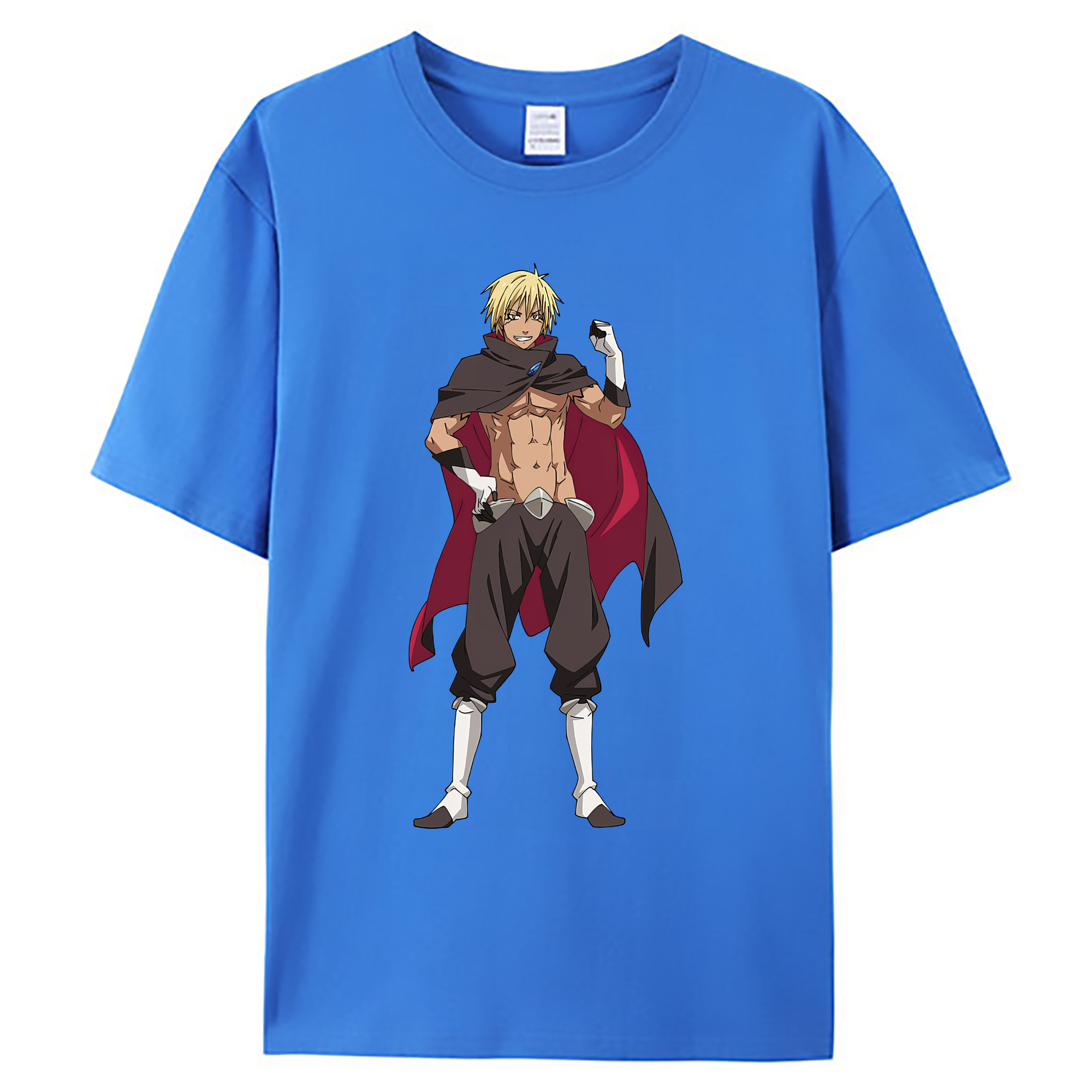 （画像用） 転スラ Regarding Reincarnated to Slime 綿100％ メンズ半袖Tシャツ｜肌触りやわらか＆通気性