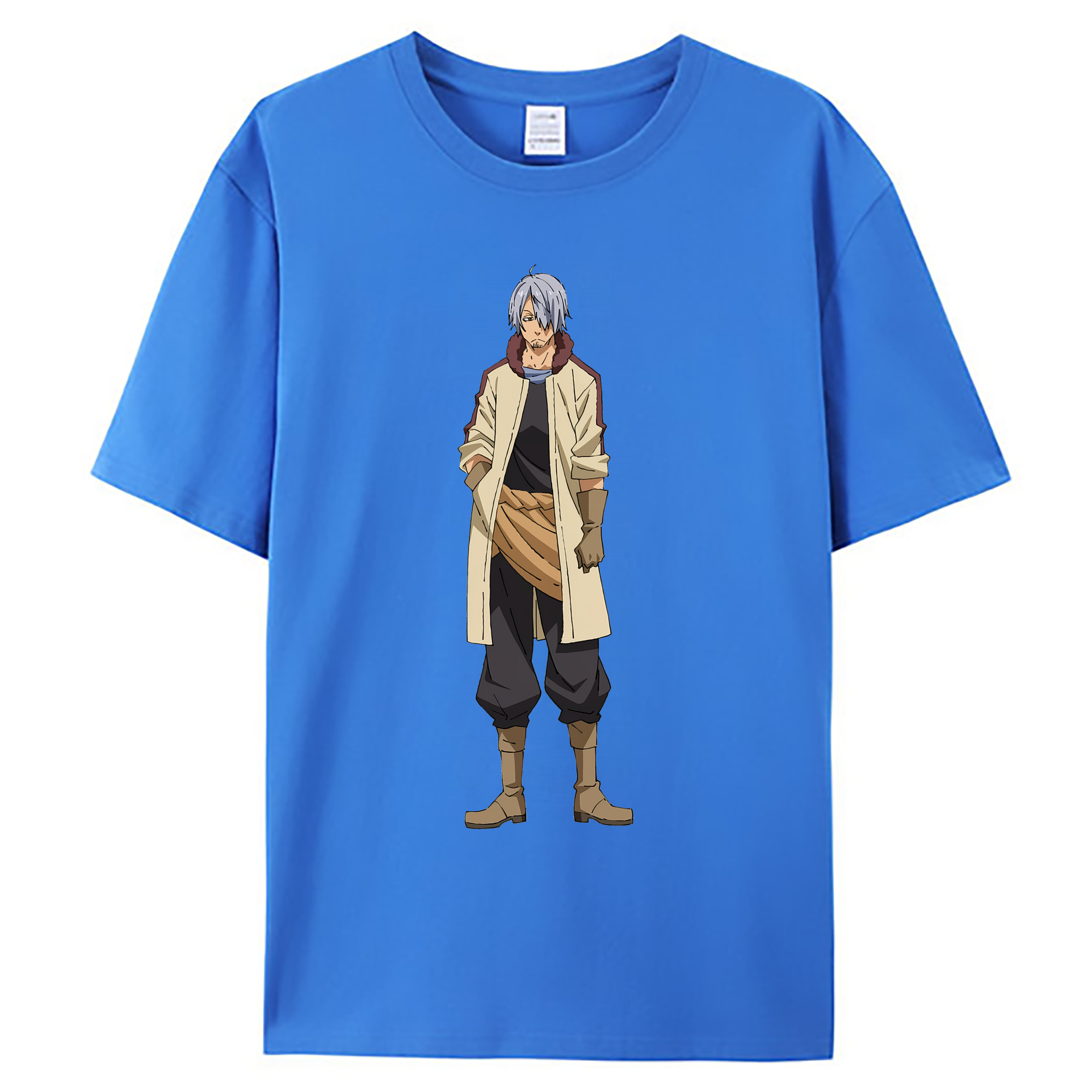 （画像用） 転スラ Regarding Reincarnated to Slime 綿100％ メンズ半袖Tシャツ｜肌触りやわらか＆通気性