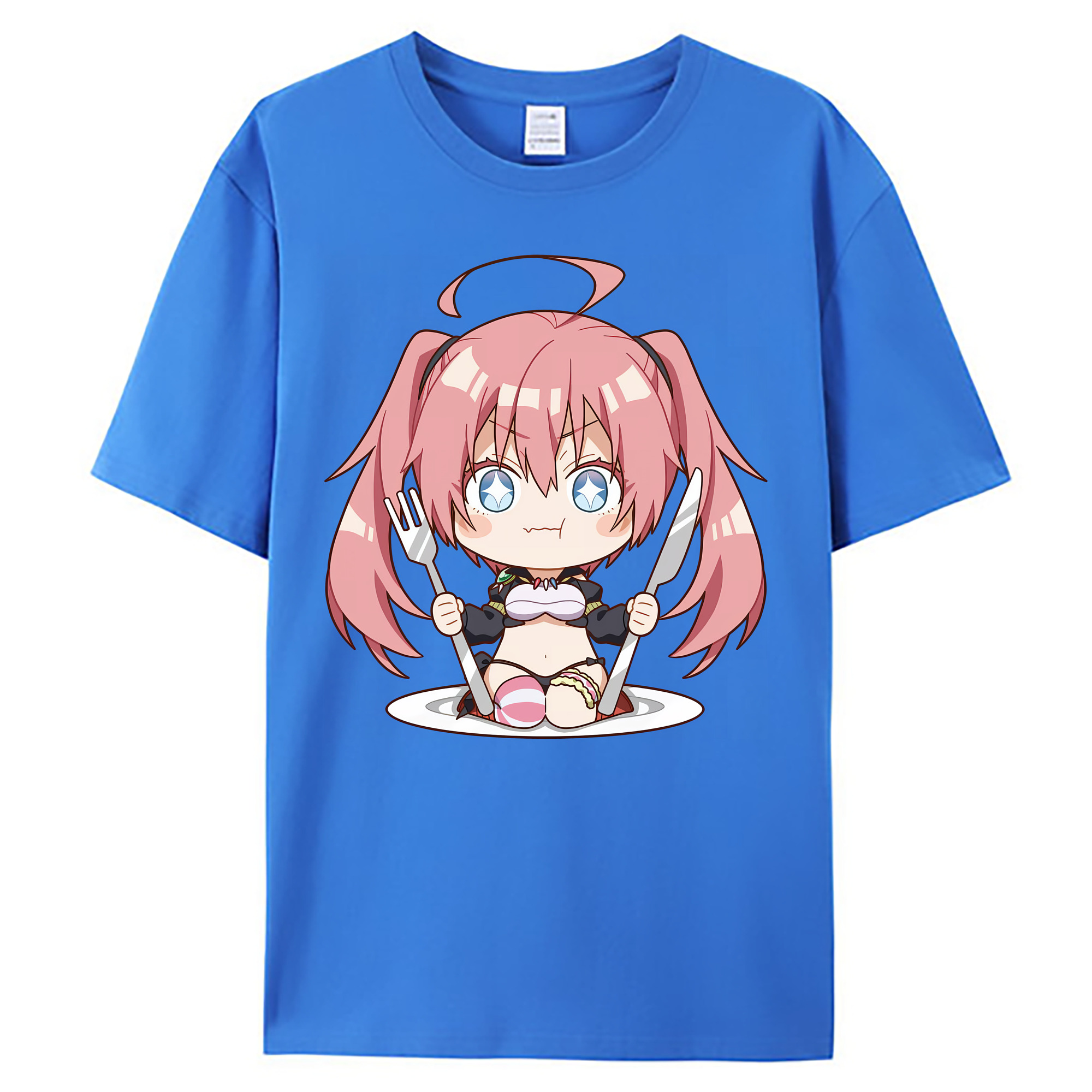 （画像用） 転スラ Regarding Reincarnated to Slime 綿100％ メンズ半袖Tシャツ｜肌触りやわらか＆通気性