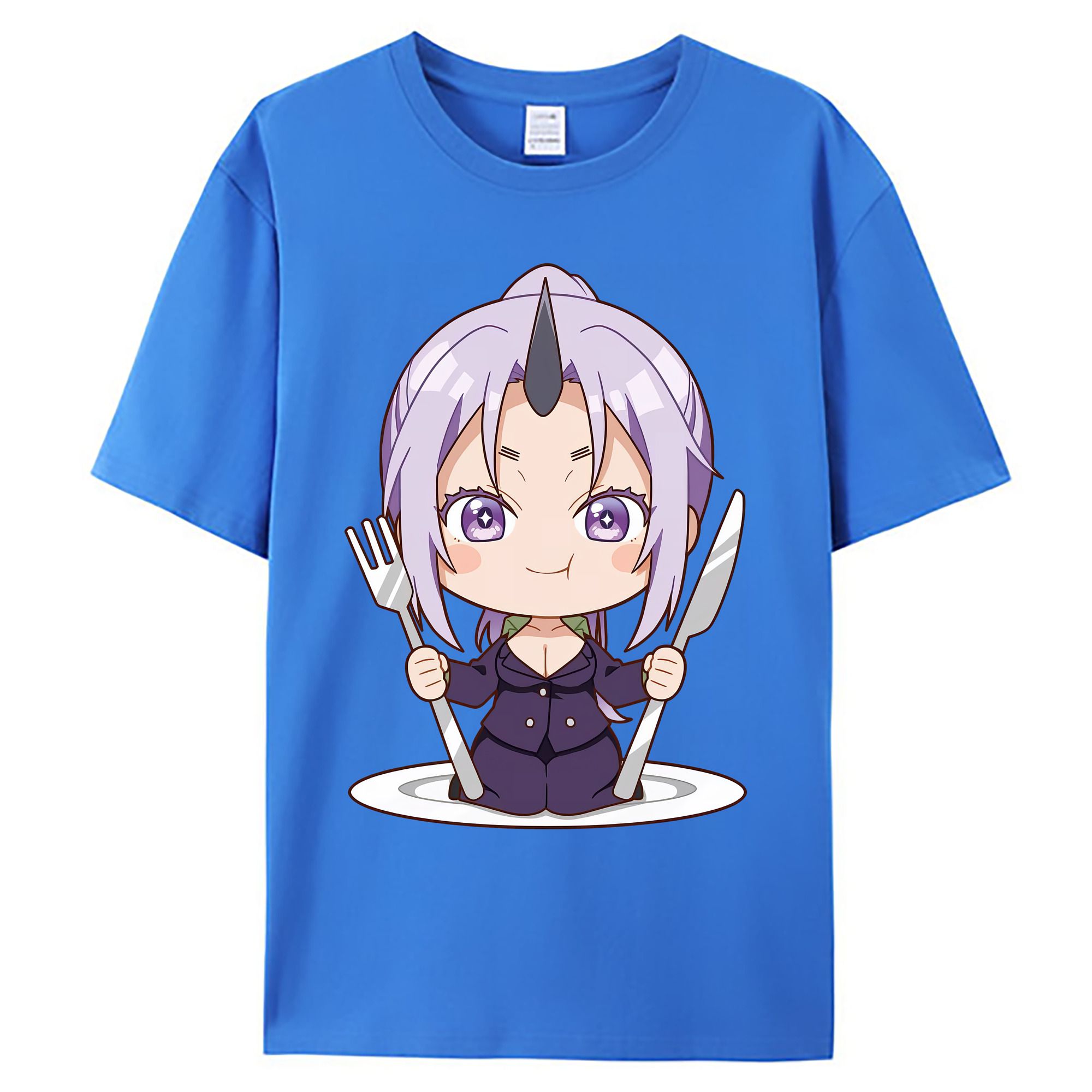 （画像用） 転スラ Regarding Reincarnated to Slime 綿100％ メンズ半袖Tシャツ｜肌触りやわらか＆通気性