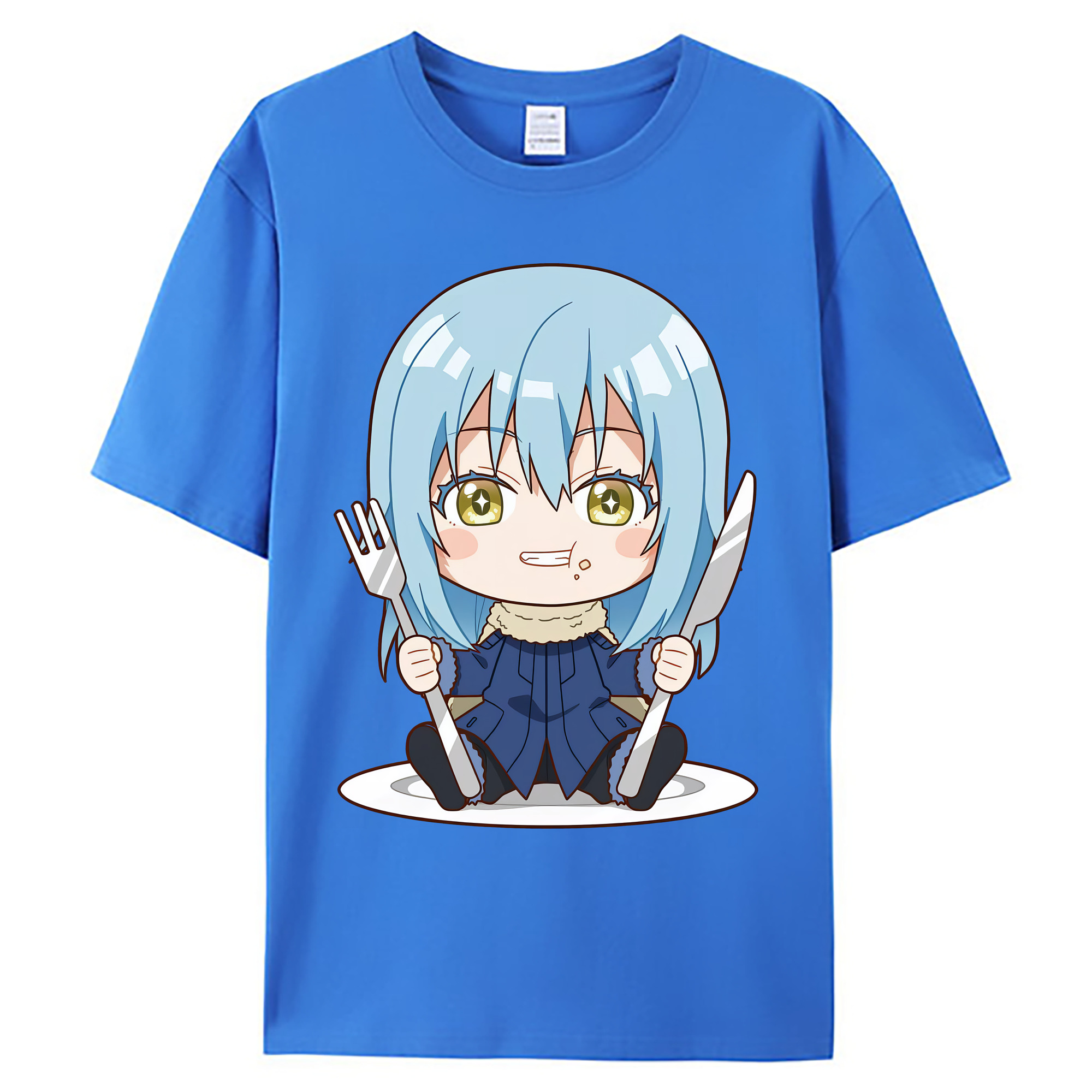 （画像用） 転スラ Regarding Reincarnated to Slime 綿100％ メンズ半袖Tシャツ｜肌触りやわらか＆通気性
