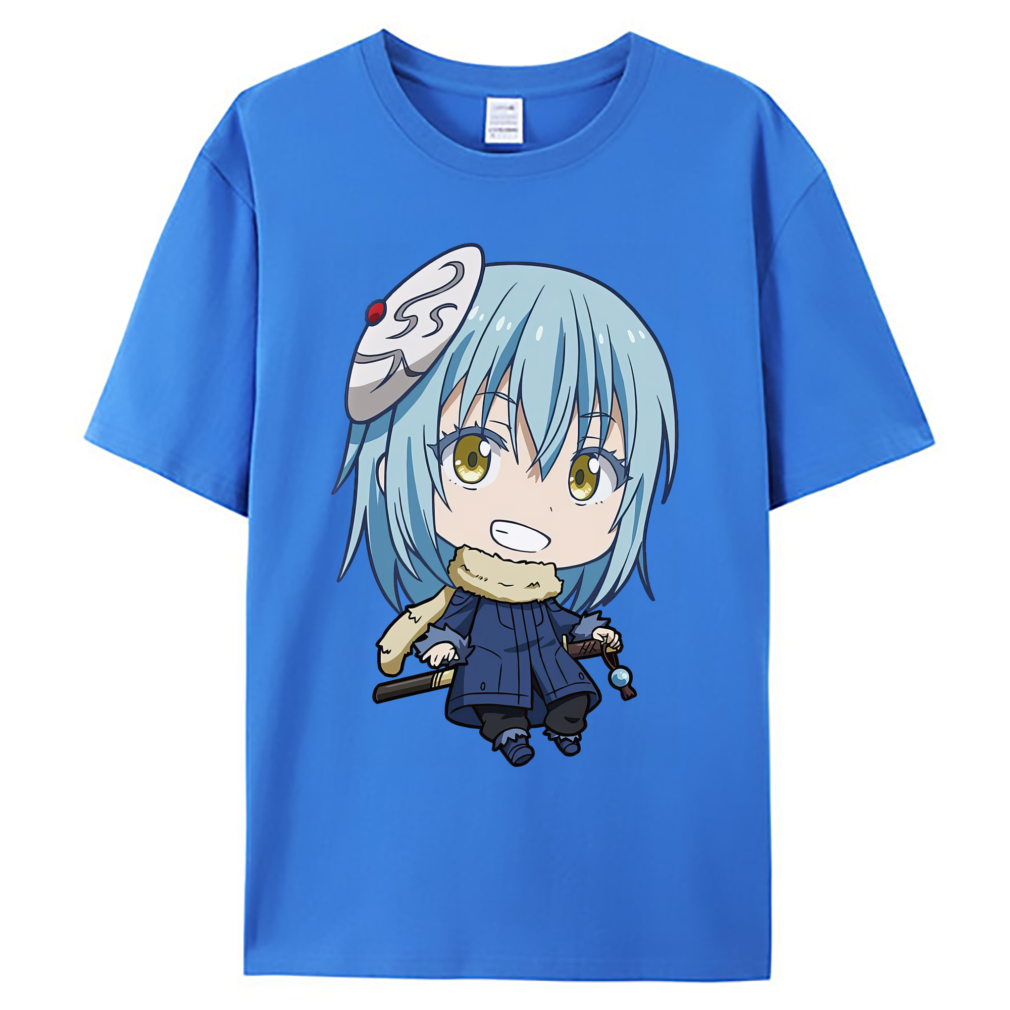 （画像用） 転スラ Regarding Reincarnated to Slime 綿100％ メンズ半袖Tシャツ｜肌触りやわらか＆通気性