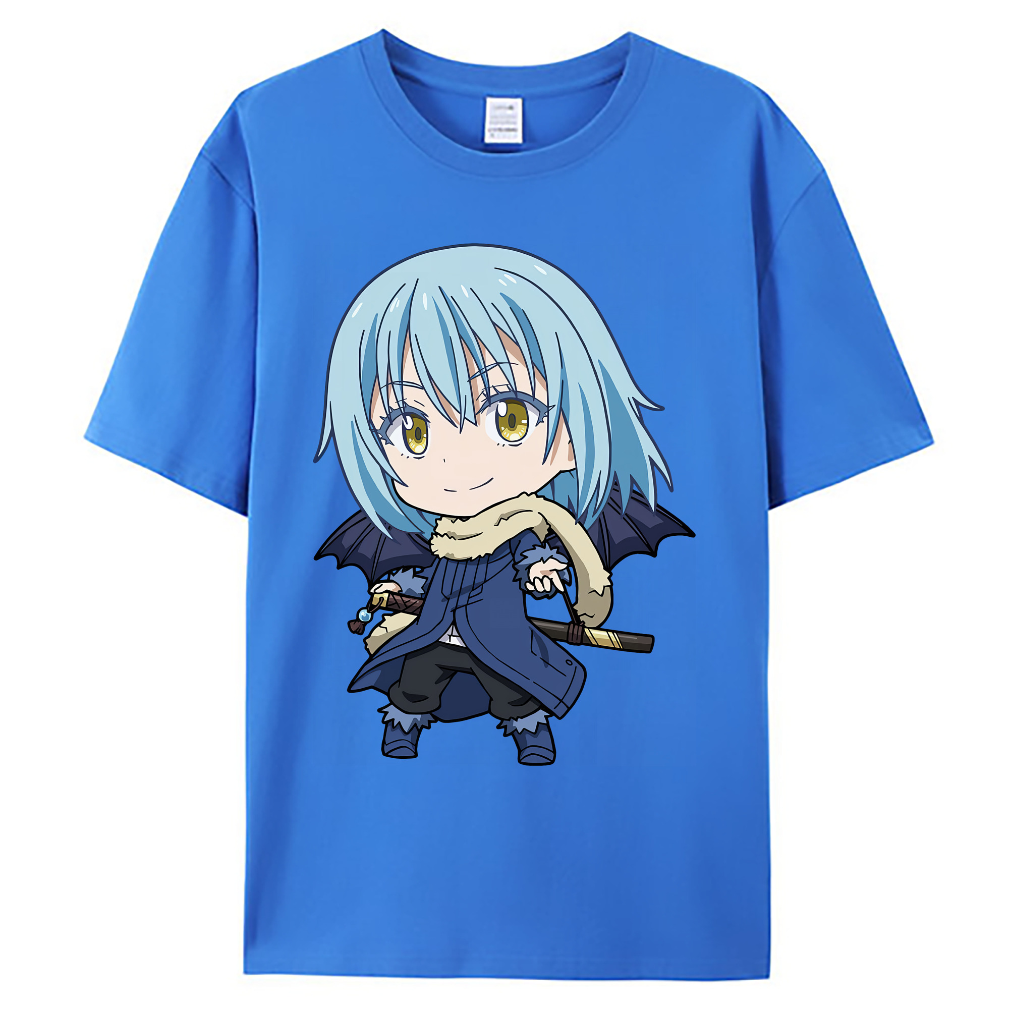 （画像用） 転スラ Regarding Reincarnated to Slime 綿100％ メンズ半袖Tシャツ｜肌触りやわらか＆通気性