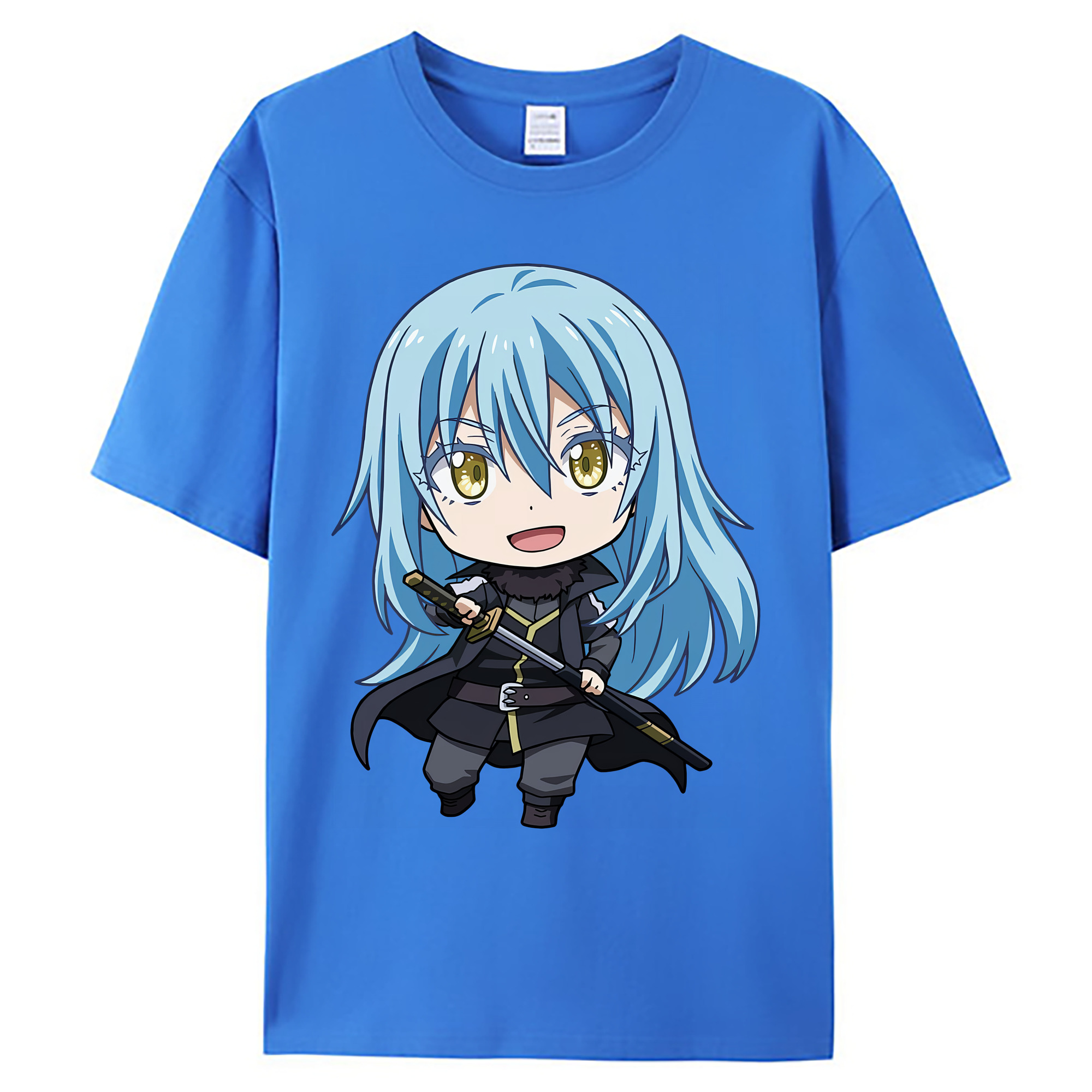 （画像用） 転スラ Regarding Reincarnated to Slime 綿100％ メンズ半袖Tシャツ｜肌触りやわらか＆通気性