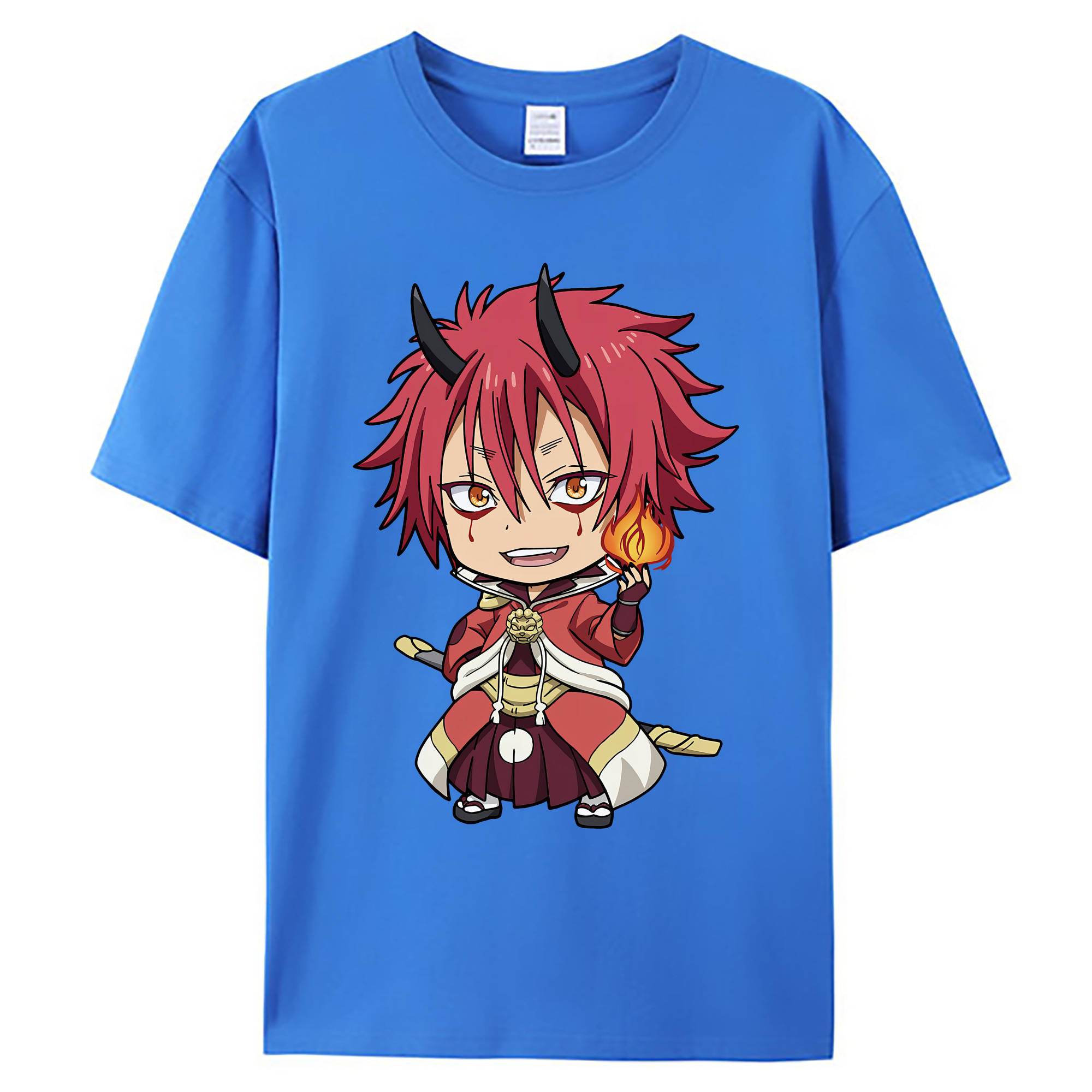 （画像用） 転スラ Regarding Reincarnated to Slime 綿100％ メンズ半袖Tシャツ｜肌触りやわらか＆通気性