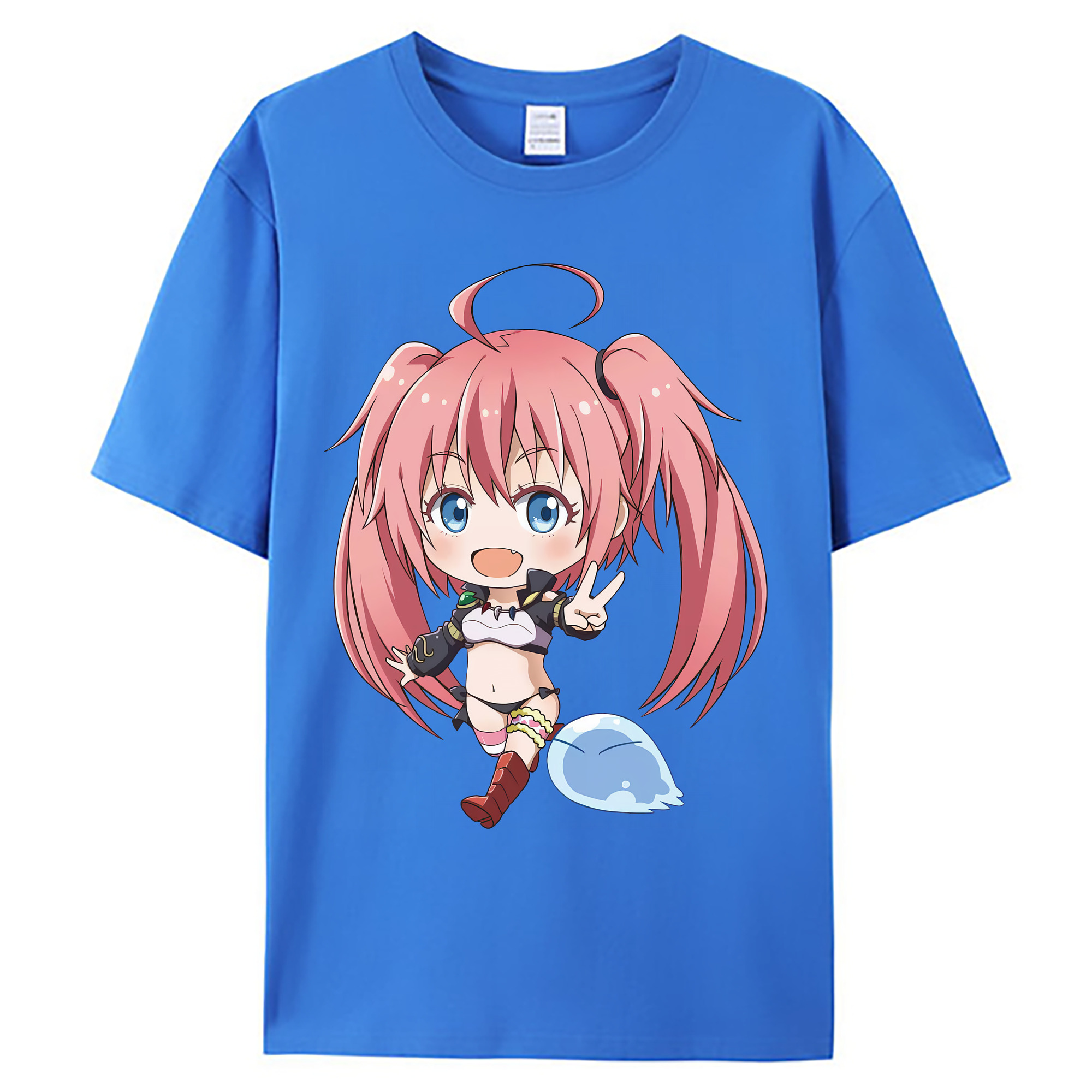 （画像用） 転スラ Regarding Reincarnated to Slime 綿100％ メンズ半袖Tシャツ｜肌触りやわらか＆通気性