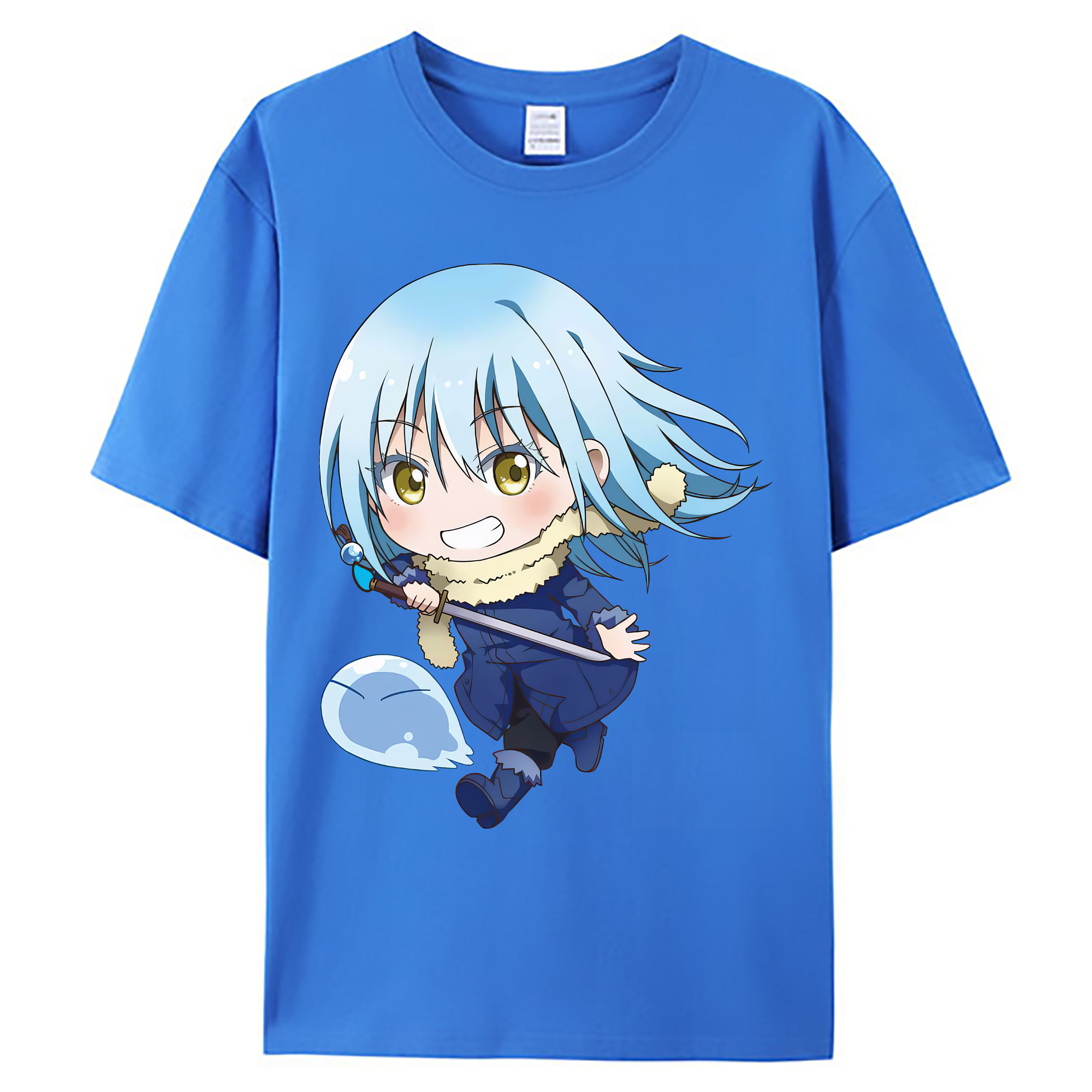 （画像用） 転スラ Regarding Reincarnated to Slime 綿100％ メンズ半袖Tシャツ｜肌触りやわらか＆通気性