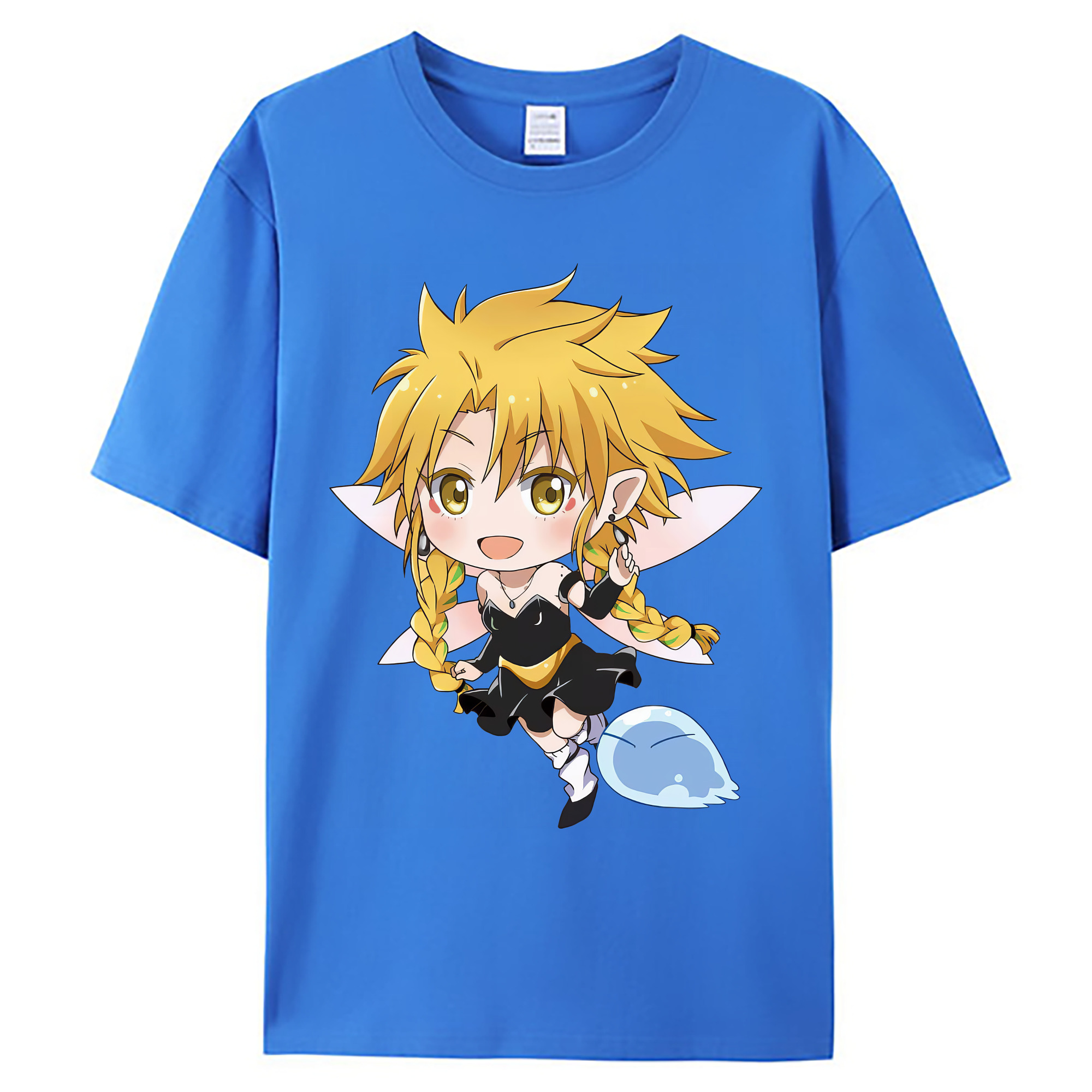 （画像用） 転スラ Regarding Reincarnated to Slime 綿100％ メンズ半袖Tシャツ｜肌触りやわらか＆通気性