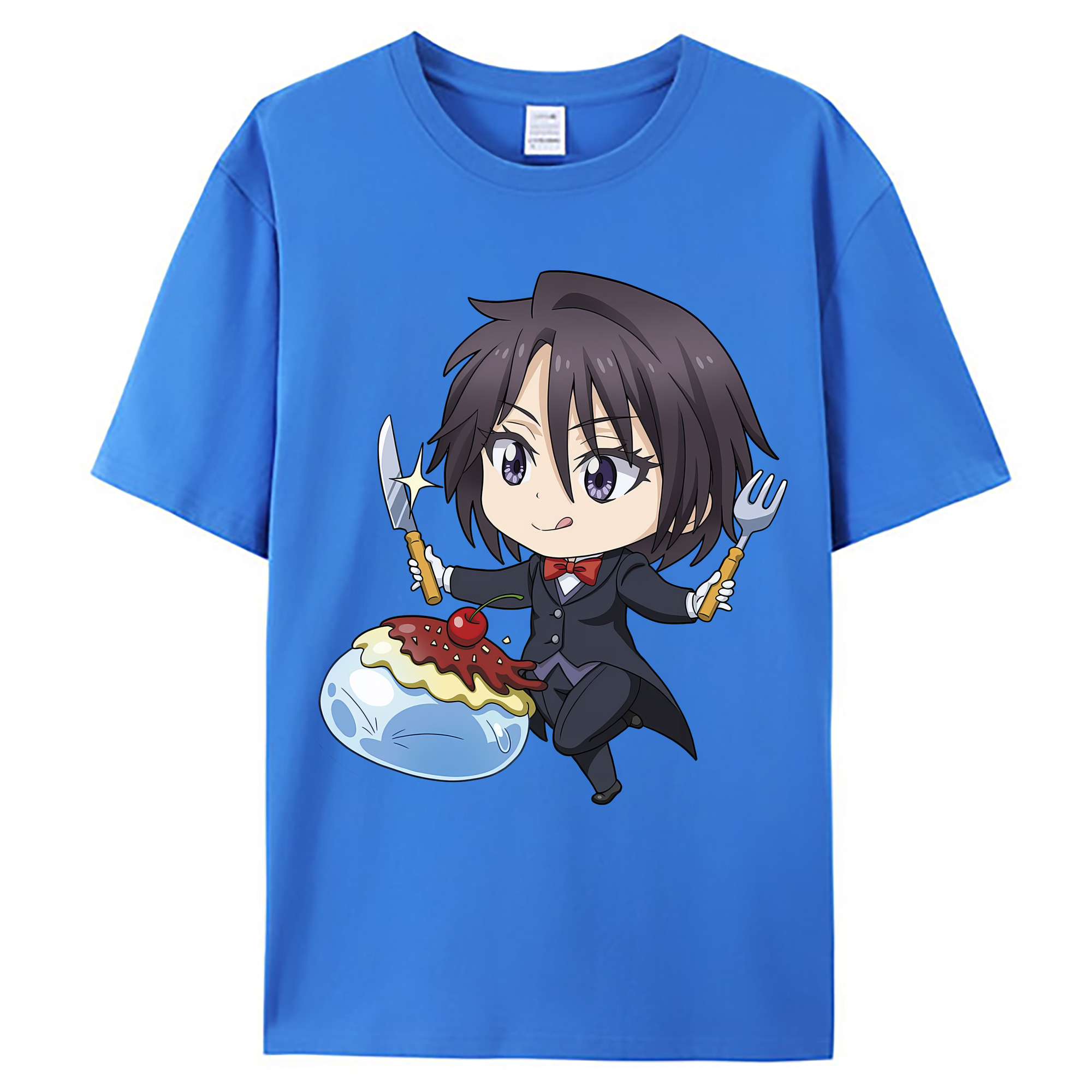 （画像用） 転スラ Regarding Reincarnated to Slime 綿100％ メンズ半袖Tシャツ｜肌触りやわらか＆通気性