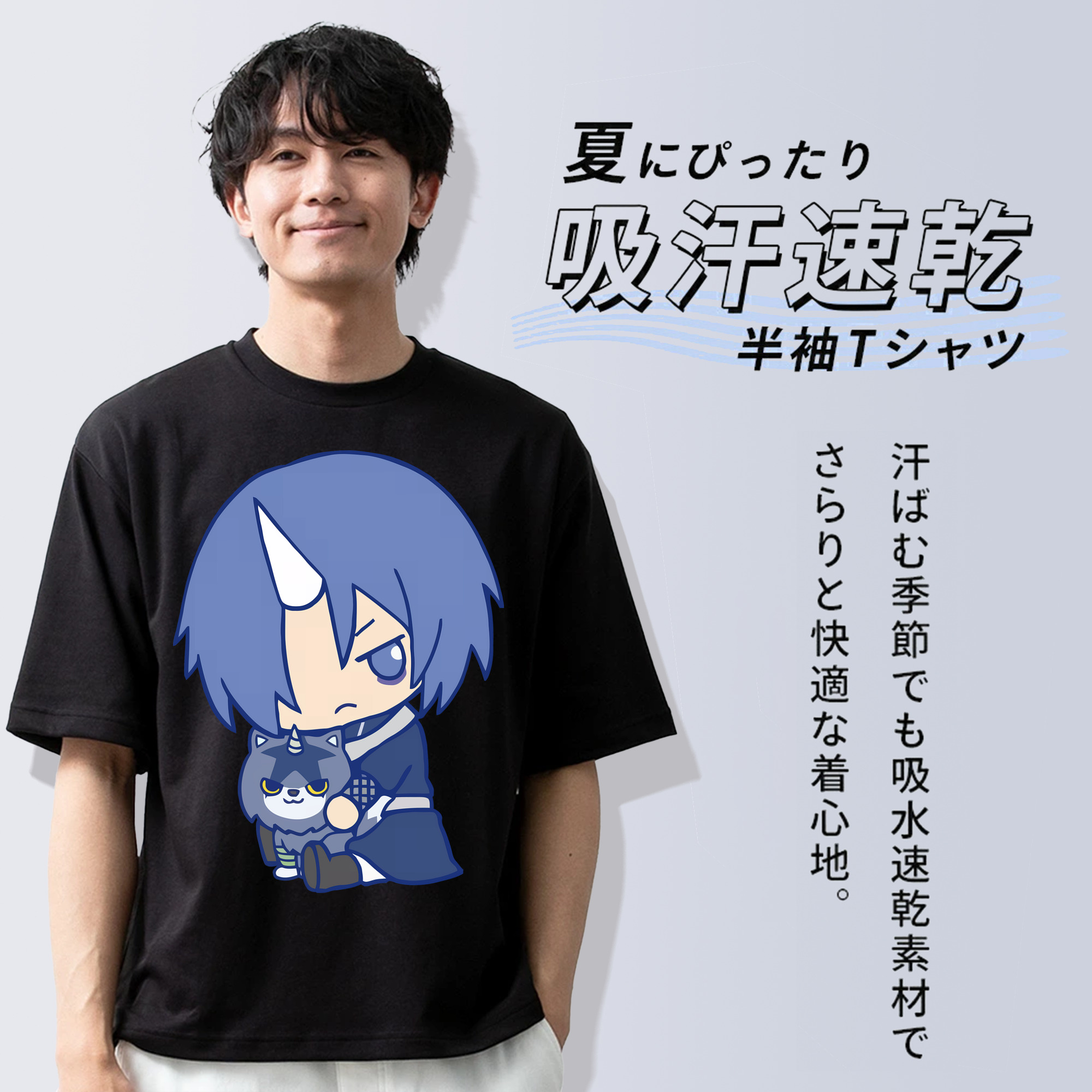 転スラ Regarding Reincarnated to Slime 綿100％ メンズ半袖Tシャツ｜肌触りやわらか＆通気性