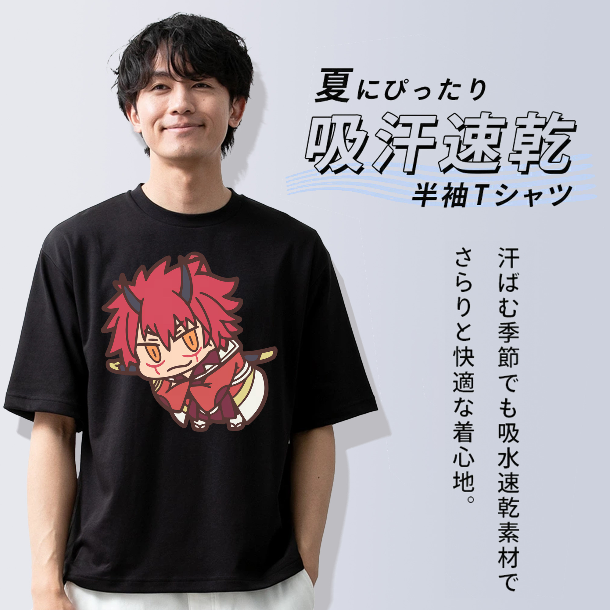 転スラ Regarding Reincarnated to Slime 綿100％ メンズ半袖Tシャツ｜肌触りやわらか＆通気性