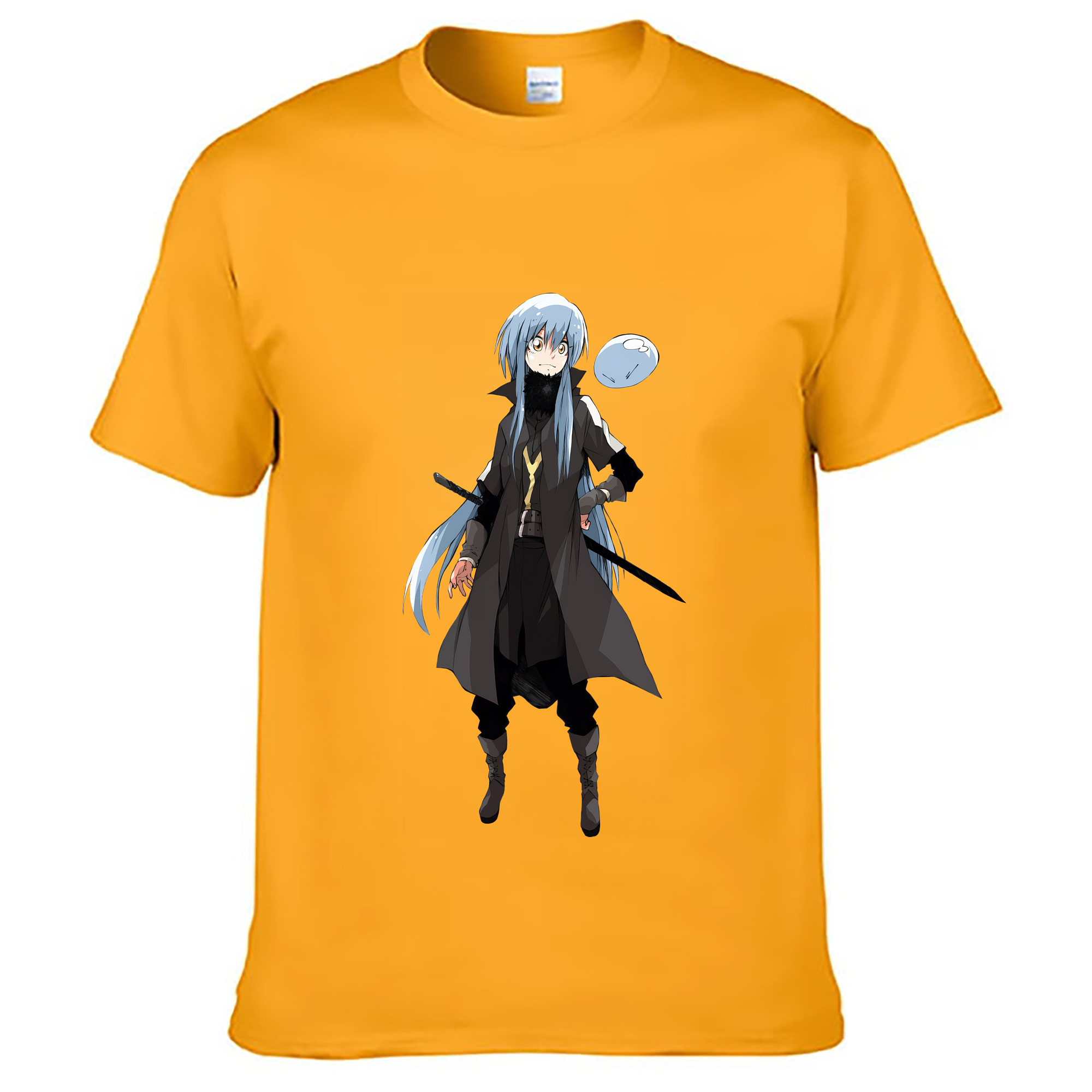 （画像用） 転スラ Regarding Reincarnated to Slime 綿100％ メンズ半袖Tシャツ｜肌触りやわらか＆通気性