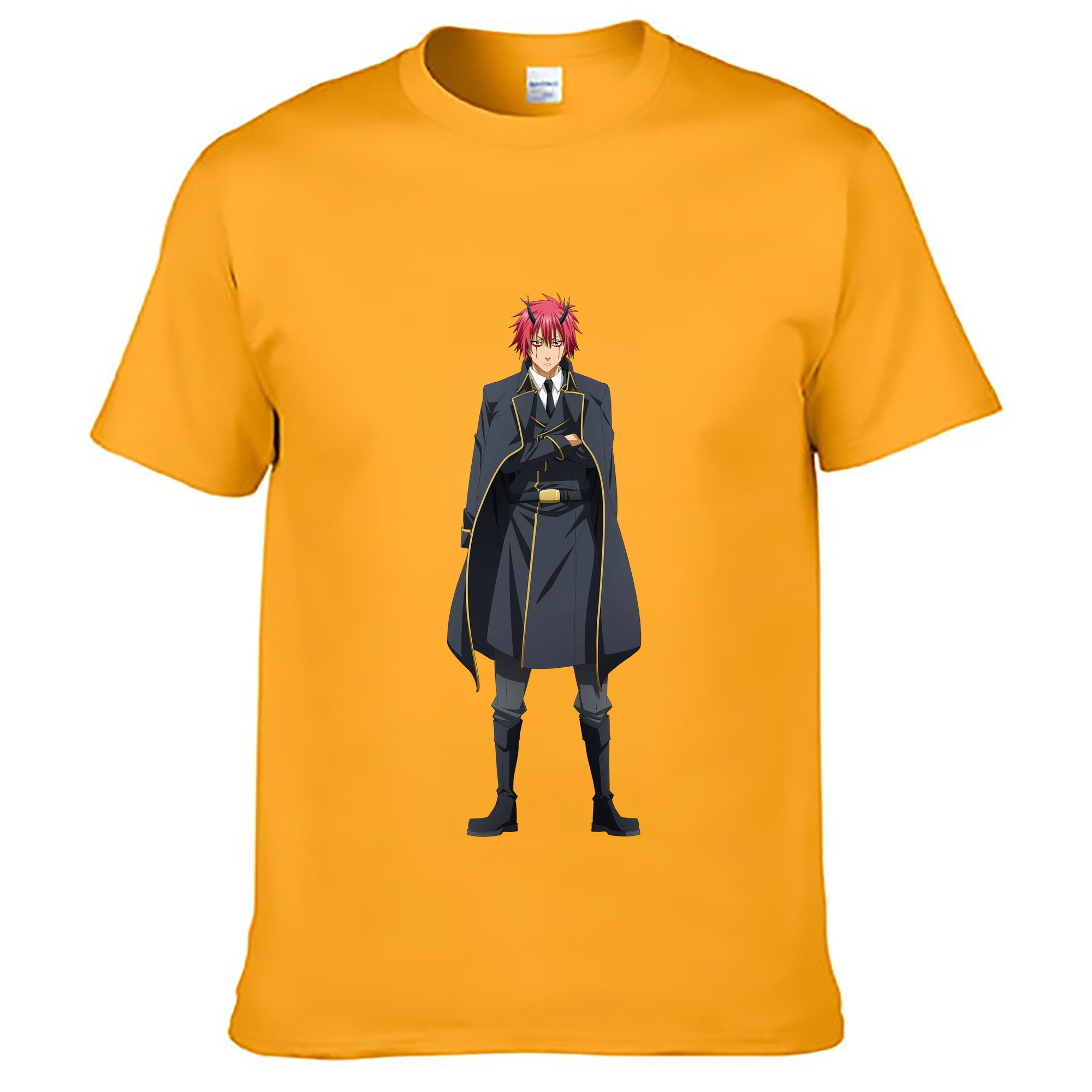 （画像用） 転スラ Regarding Reincarnated to Slime 綿100％ メンズ半袖Tシャツ｜肌触りやわらか＆通気性