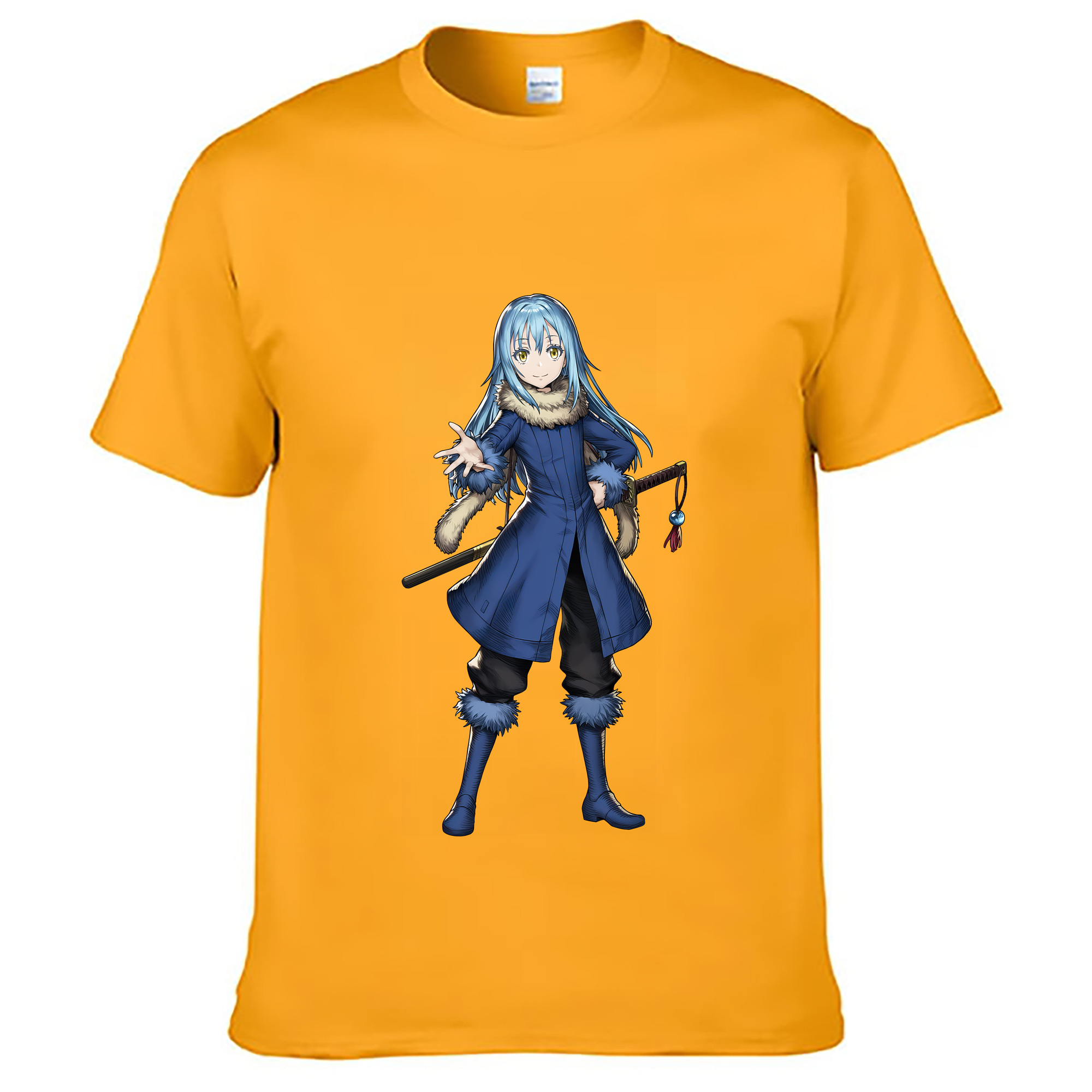 （画像用） 転スラ Regarding Reincarnated to Slime 綿100％ メンズ半袖Tシャツ｜肌触りやわらか＆通気性