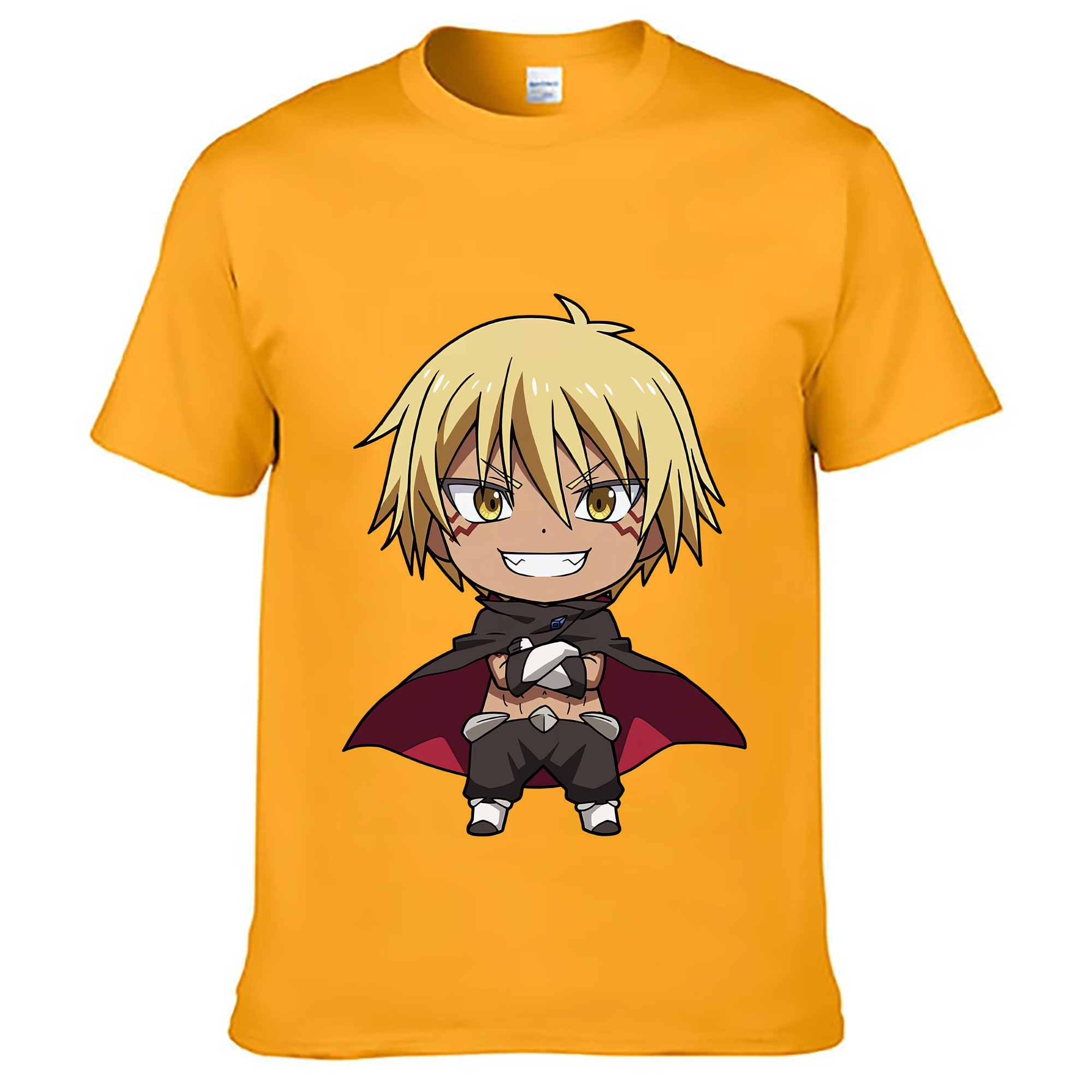 （画像用） 転スラ Regarding Reincarnated to Slime 綿100％ メンズ半袖Tシャツ｜肌触りやわらか＆通気性