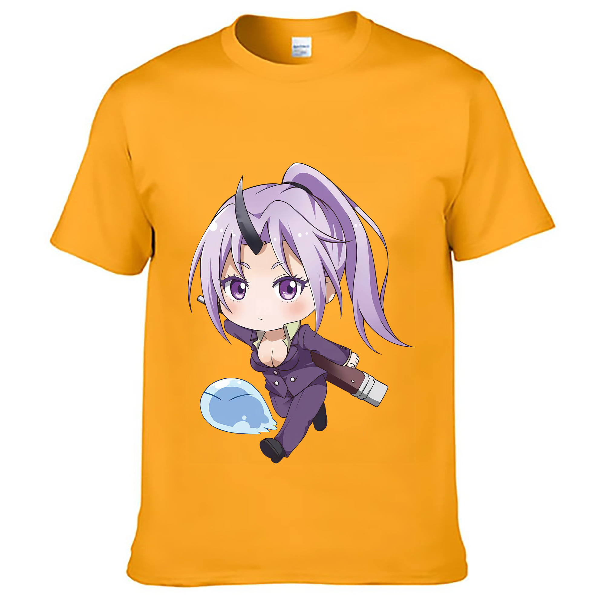（画像用） 転スラ Regarding Reincarnated to Slime 綿100％ メンズ半袖Tシャツ｜肌触りやわらか＆通気性