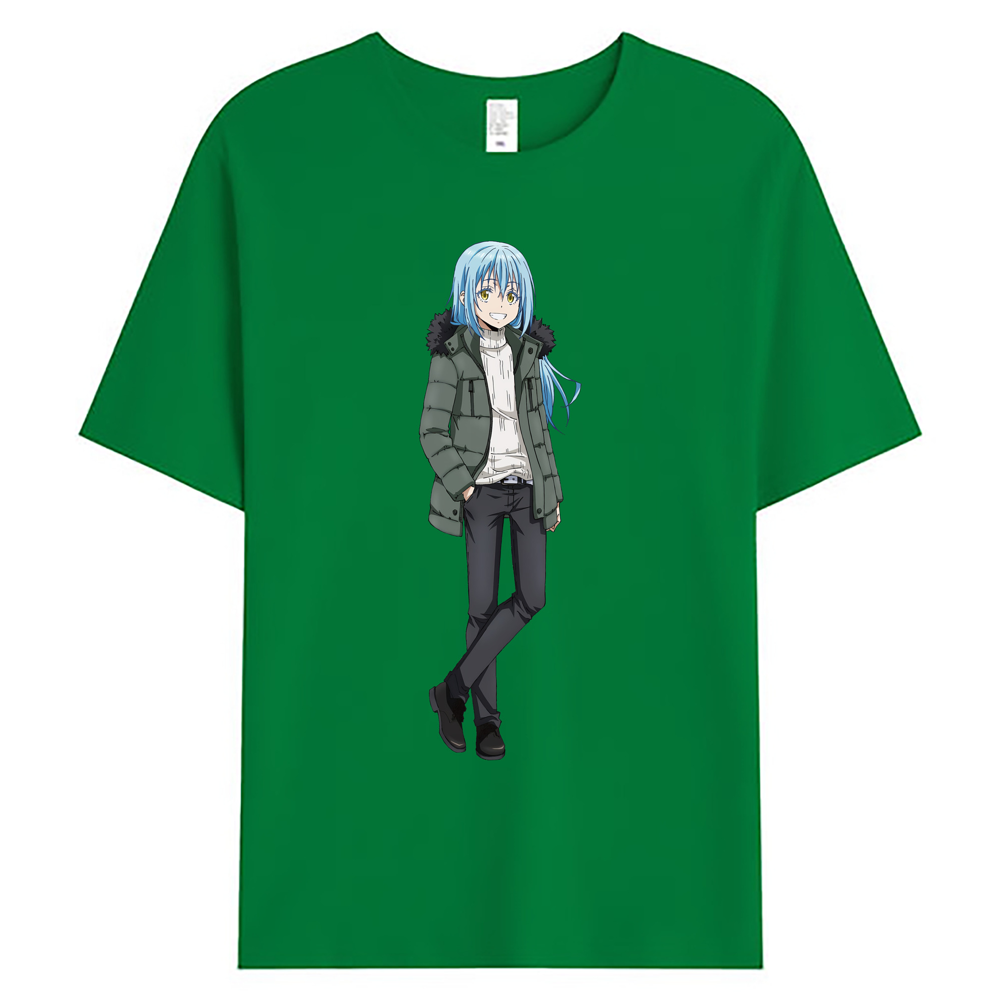 （画像用） 転スラ Regarding Reincarnated to Slime 綿100％ メンズ半袖Tシャツ｜肌触りやわらか＆通気性