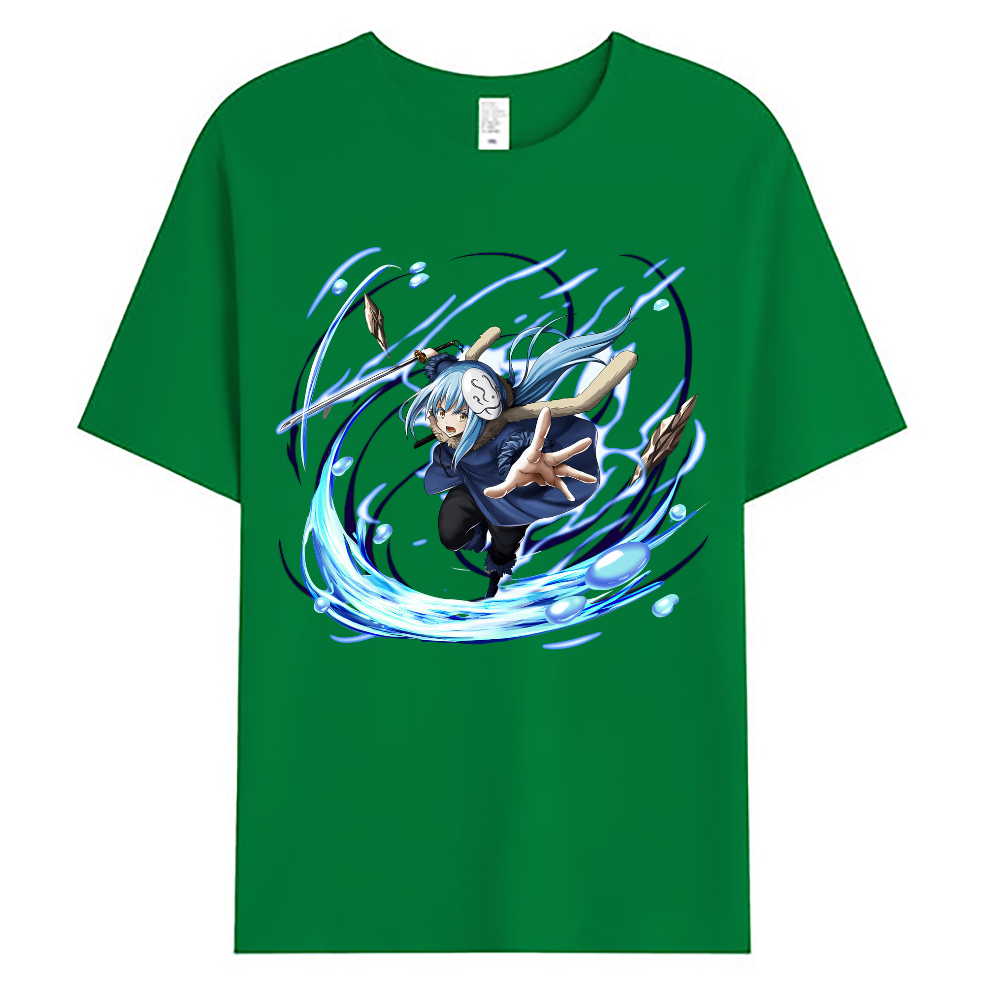 （画像用） 転スラ Regarding Reincarnated to Slime 綿100％ メンズ半袖Tシャツ｜肌触りやわらか＆通気性