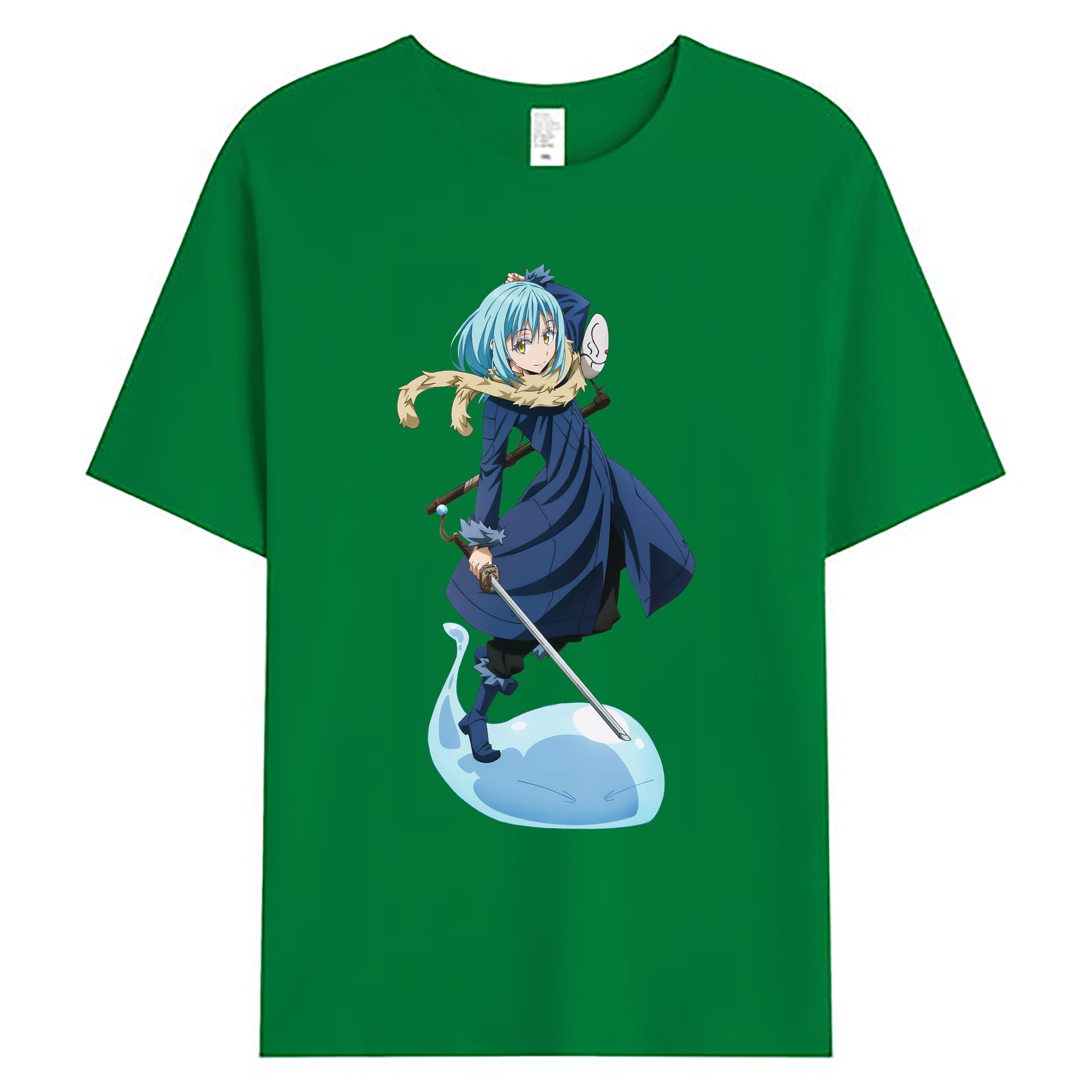 （画像用） 転スラ Regarding Reincarnated to Slime 綿100％ メンズ半袖Tシャツ｜肌触りやわらか＆通気性
