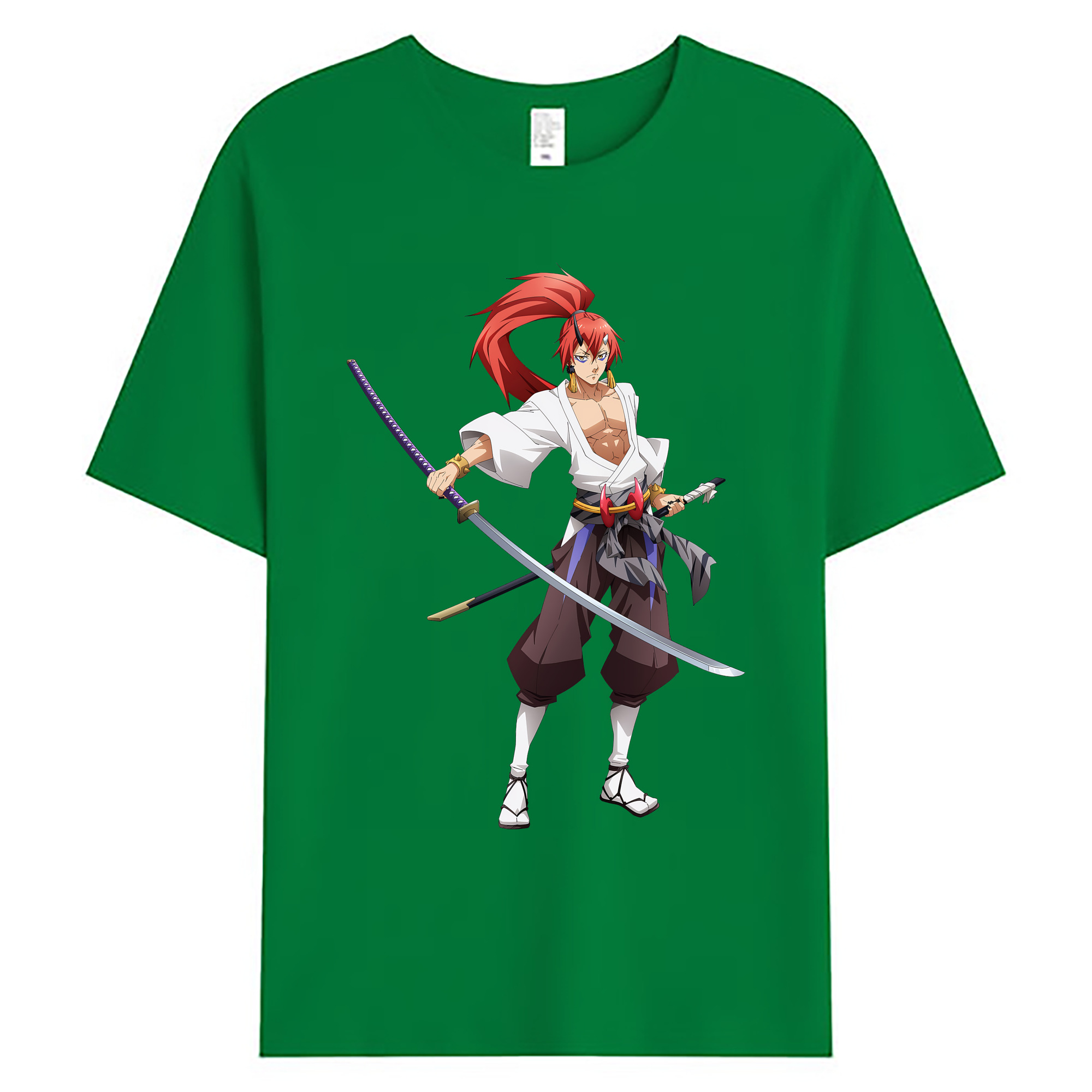 （画像用） 転スラ Regarding Reincarnated to Slime 綿100％ メンズ半袖Tシャツ｜肌触りやわらか＆通気性