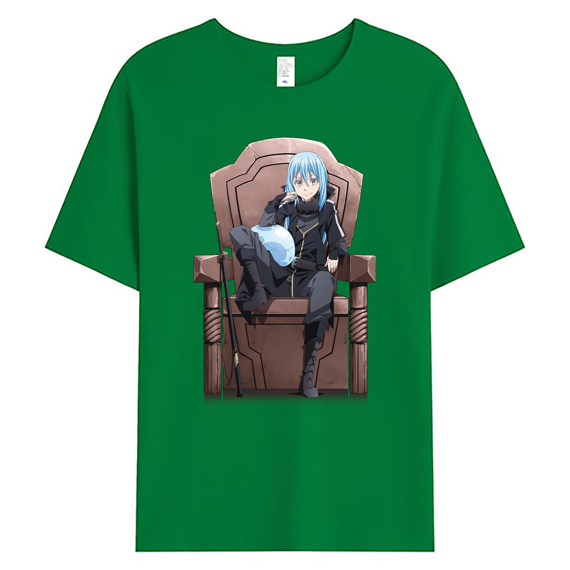 （画像用） 転スラ Regarding Reincarnated to Slime 綿100％ メンズ半袖Tシャツ｜肌触りやわらか＆通気性
