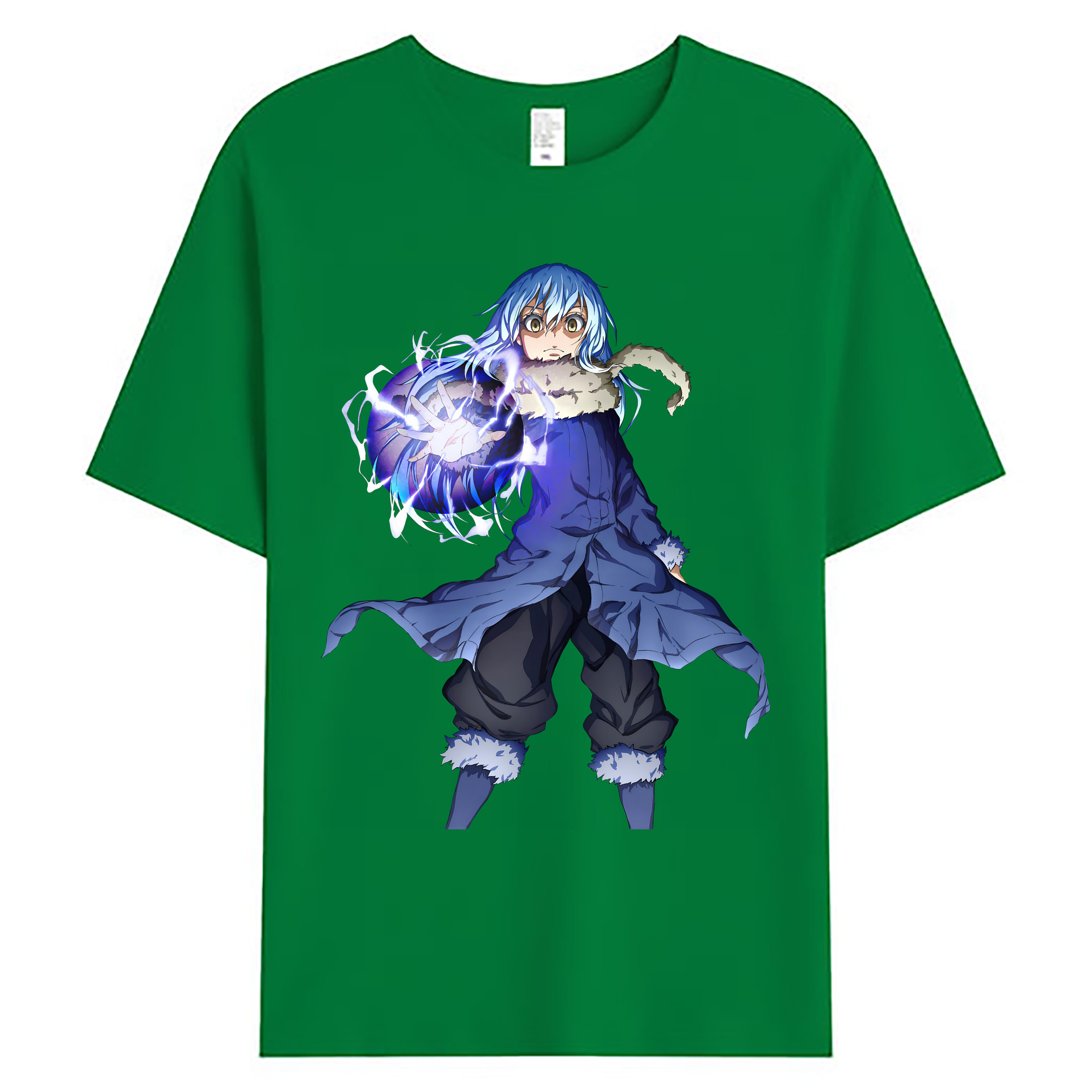 （画像用） 転スラ Regarding Reincarnated to Slime 綿100％ メンズ半袖Tシャツ｜肌触りやわらか＆通気性