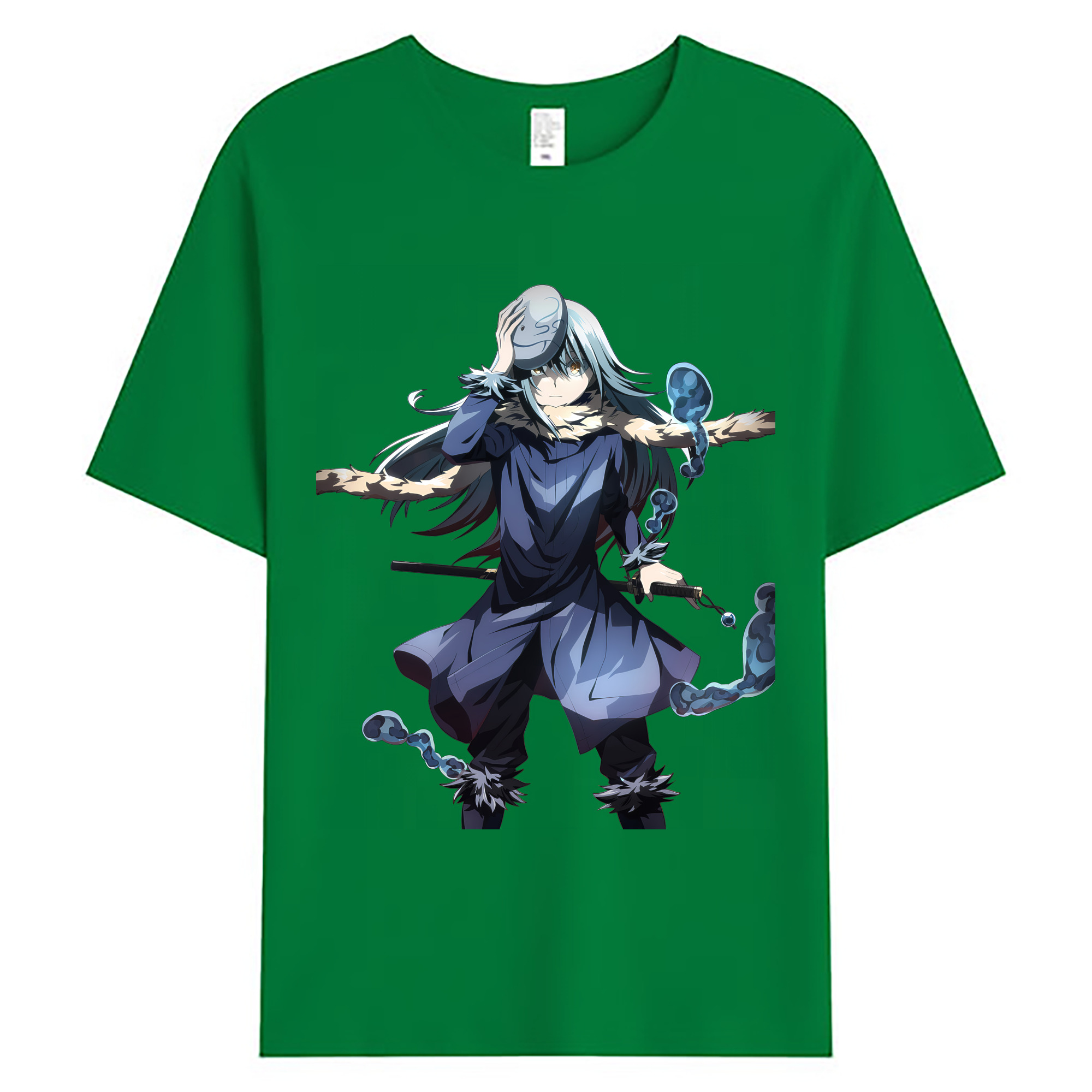 （画像用） 転スラ Regarding Reincarnated to Slime 綿100％ メンズ半袖Tシャツ｜肌触りやわらか＆通気性