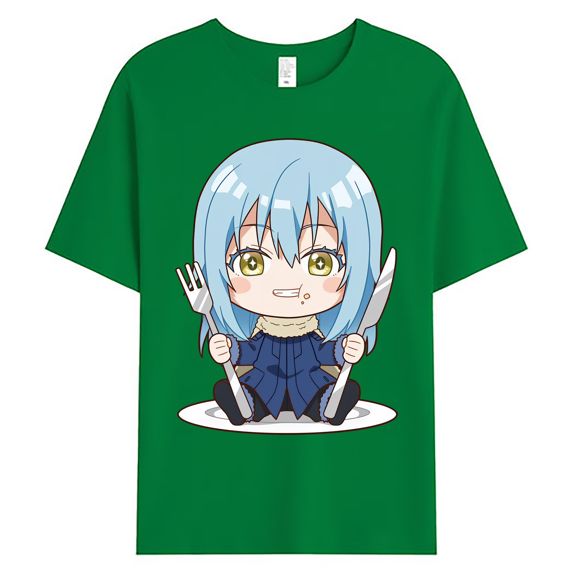 （画像用） 転スラ Regarding Reincarnated to Slime 綿100％ メンズ半袖Tシャツ｜肌触りやわらか＆通気性