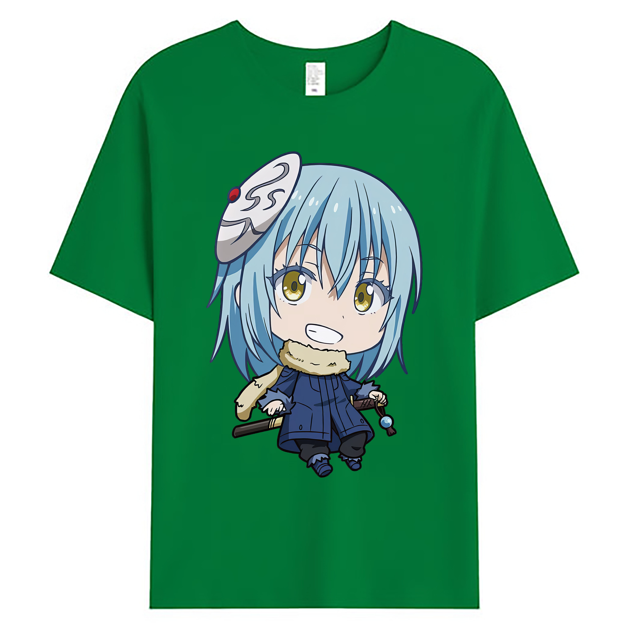 （画像用） 転スラ Regarding Reincarnated to Slime 綿100％ メンズ半袖Tシャツ｜肌触りやわらか＆通気性