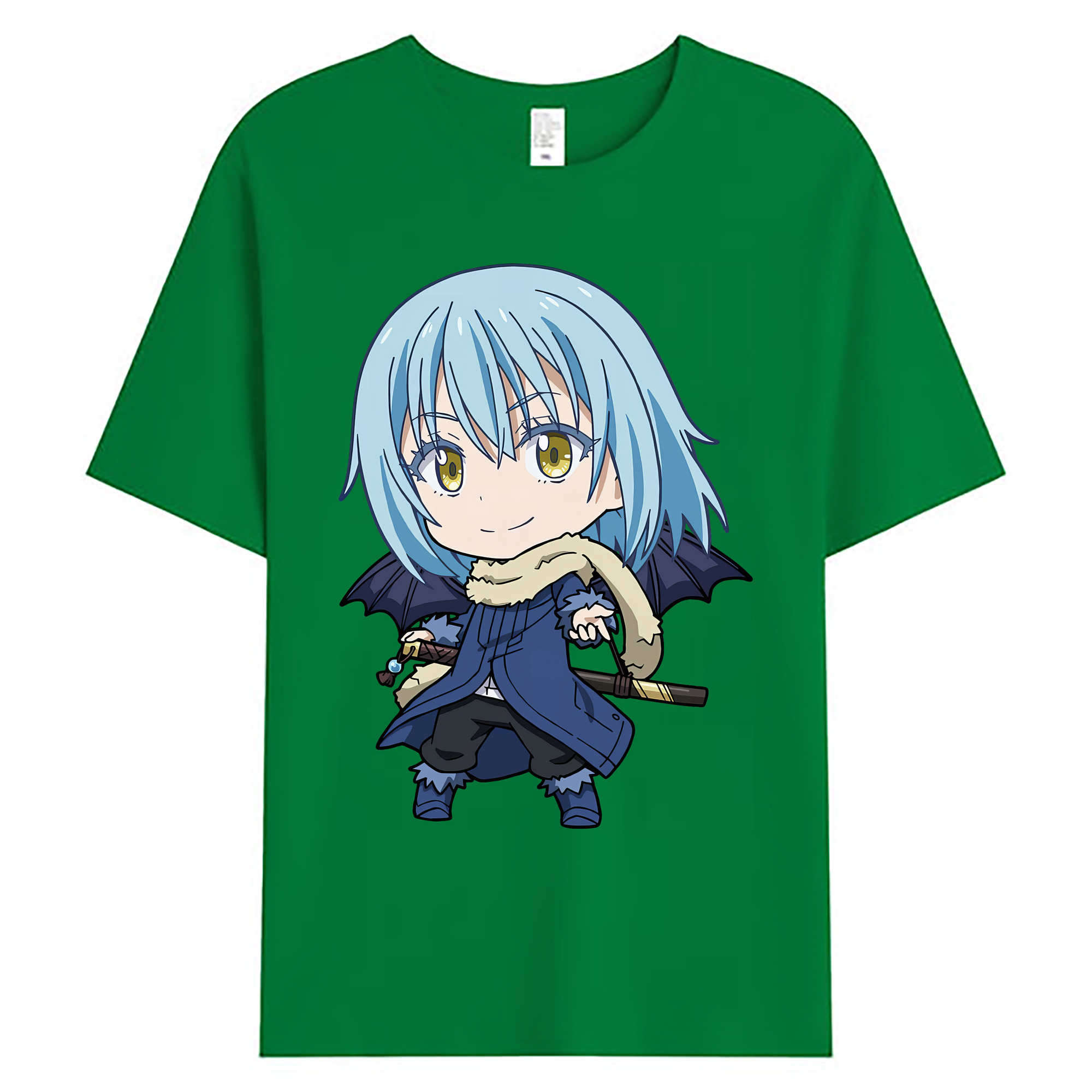 （画像用） 転スラ Regarding Reincarnated to Slime 綿100％ メンズ半袖Tシャツ｜肌触りやわらか＆通気性