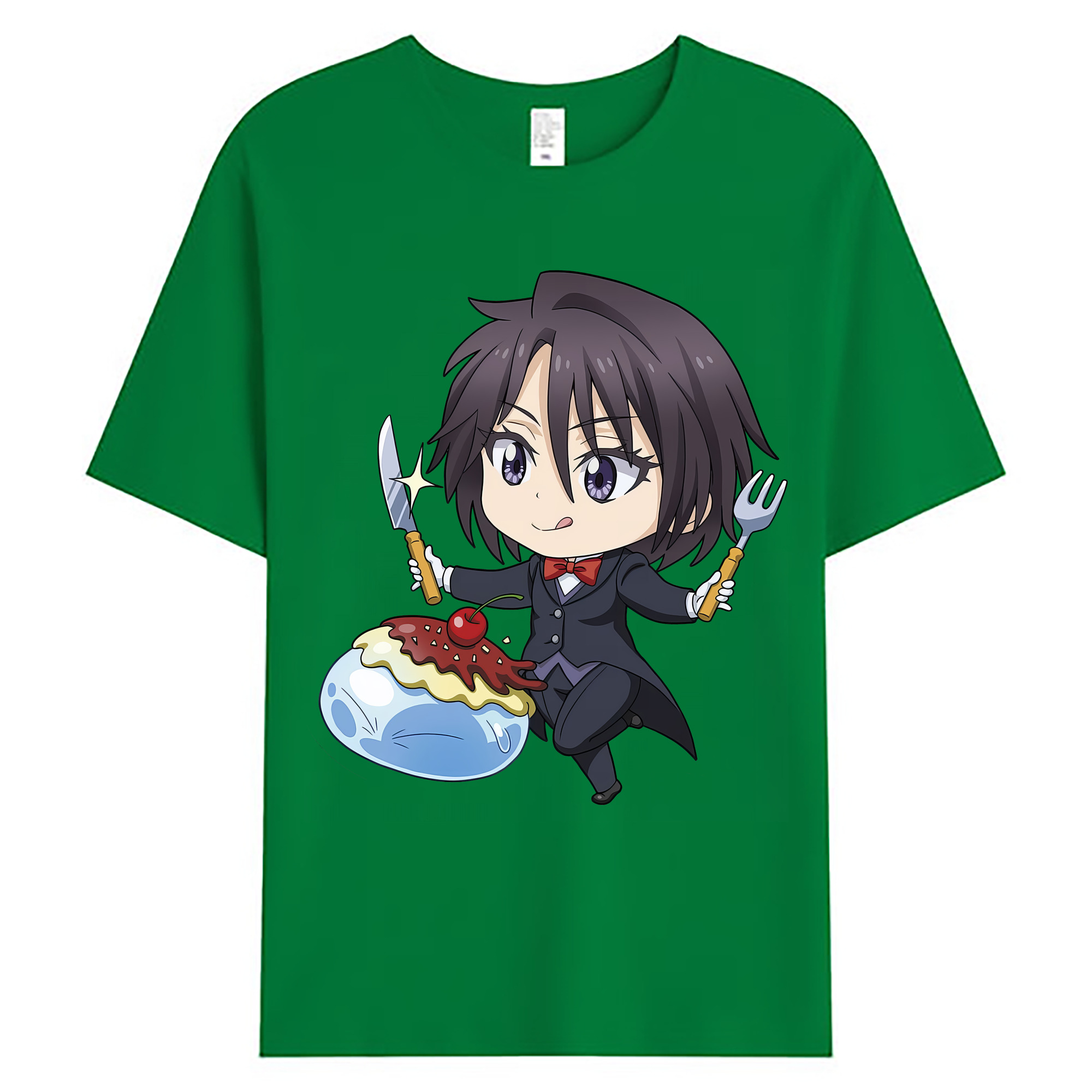 （画像用） 転スラ Regarding Reincarnated to Slime 綿100％ メンズ半袖Tシャツ｜肌触りやわらか＆通気性