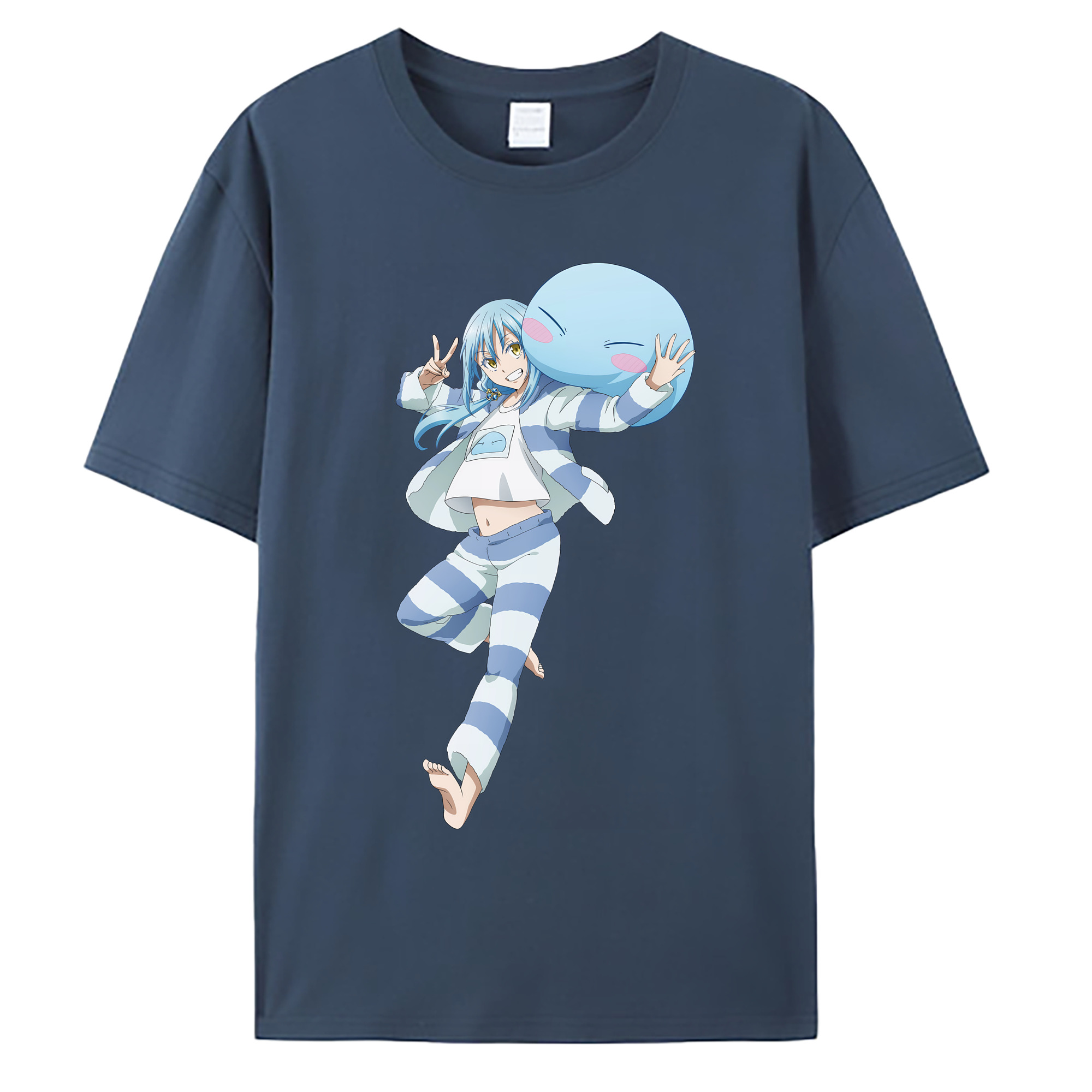 （画像用） 転スラ Regarding Reincarnated to Slime 綿100％ メンズ半袖Tシャツ｜肌触りやわらか＆通気性