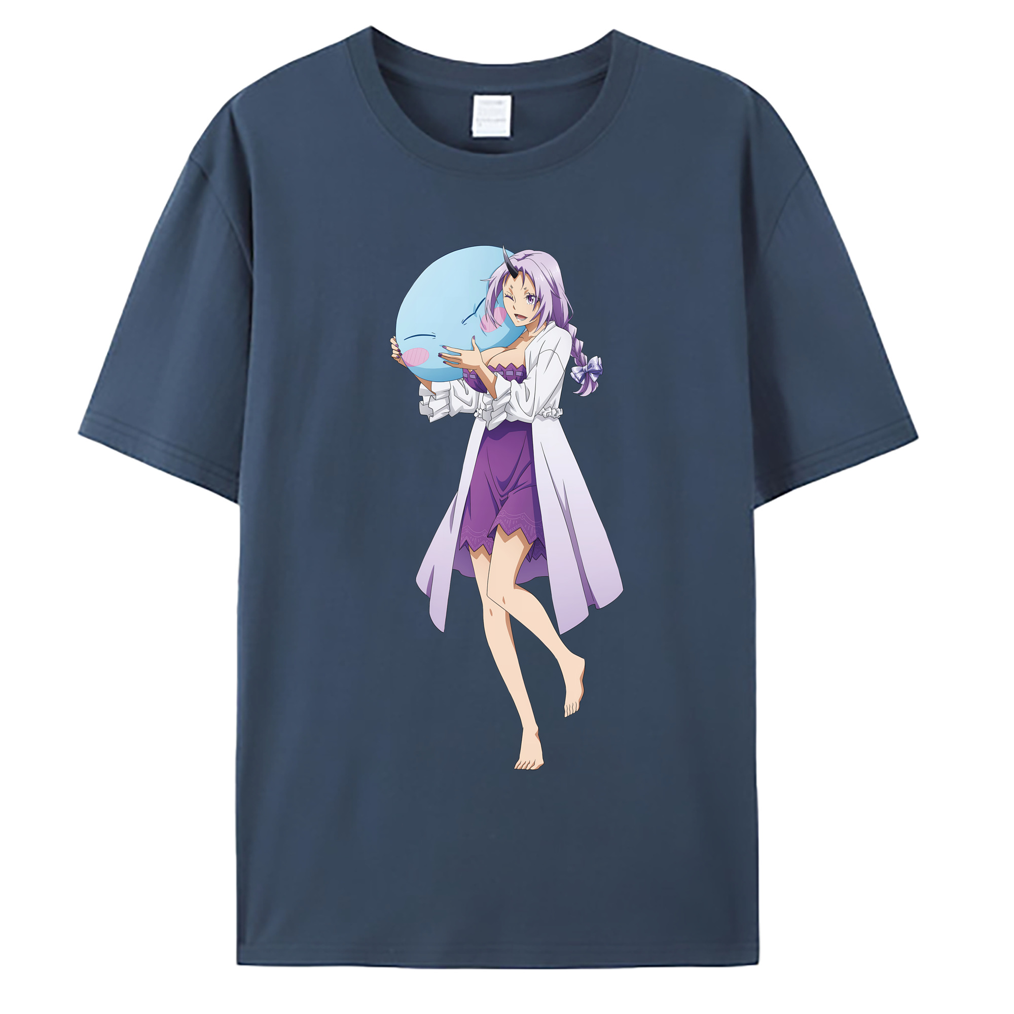 （画像用） 転スラ Regarding Reincarnated to Slime 綿100％ メンズ半袖Tシャツ｜肌触りやわらか＆通気性