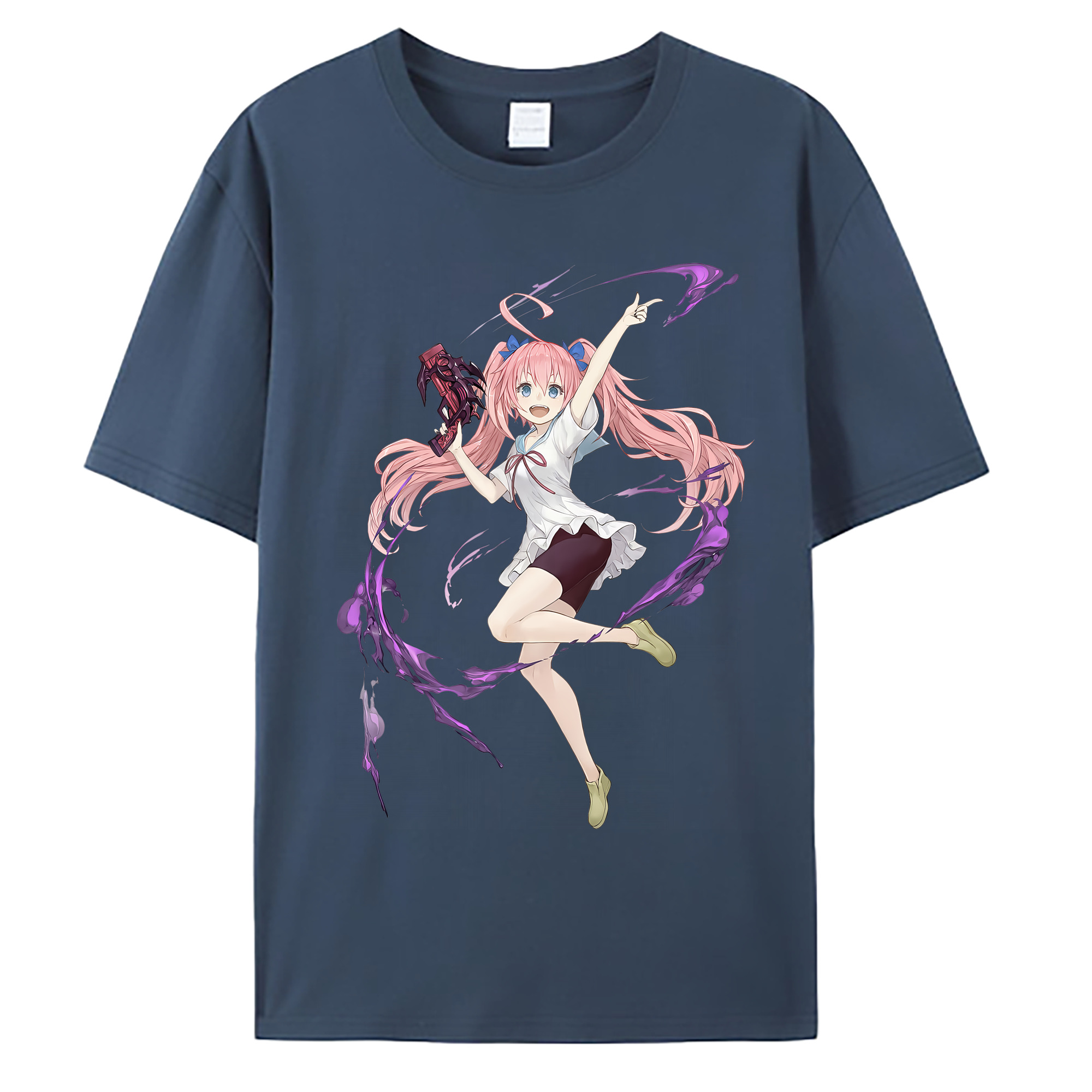 （画像用） 転スラ Regarding Reincarnated to Slime 綿100％ メンズ半袖Tシャツ｜肌触りやわらか＆通気性