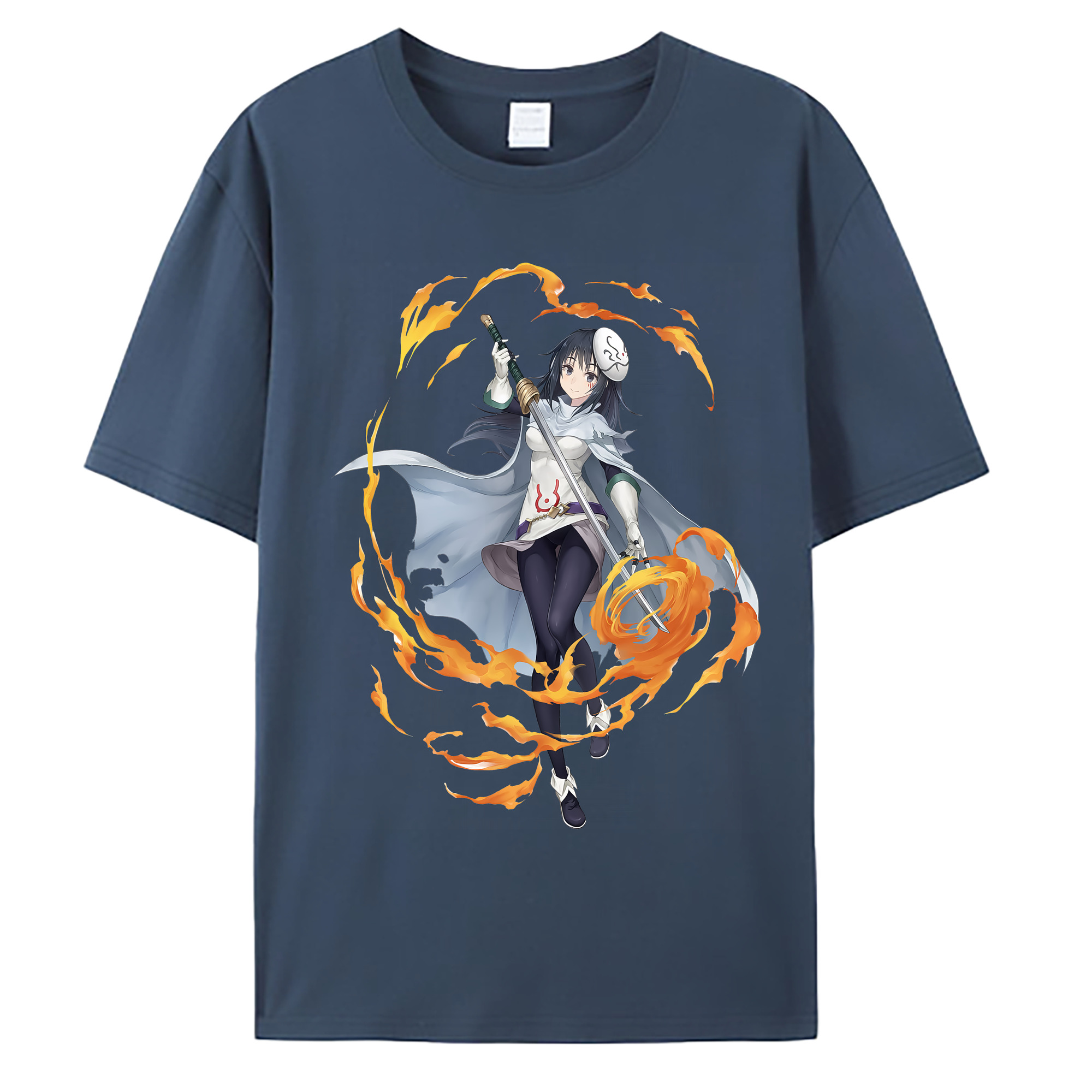 （画像用） 転スラ Regarding Reincarnated to Slime 綿100％ メンズ半袖Tシャツ｜肌触りやわらか＆通気性