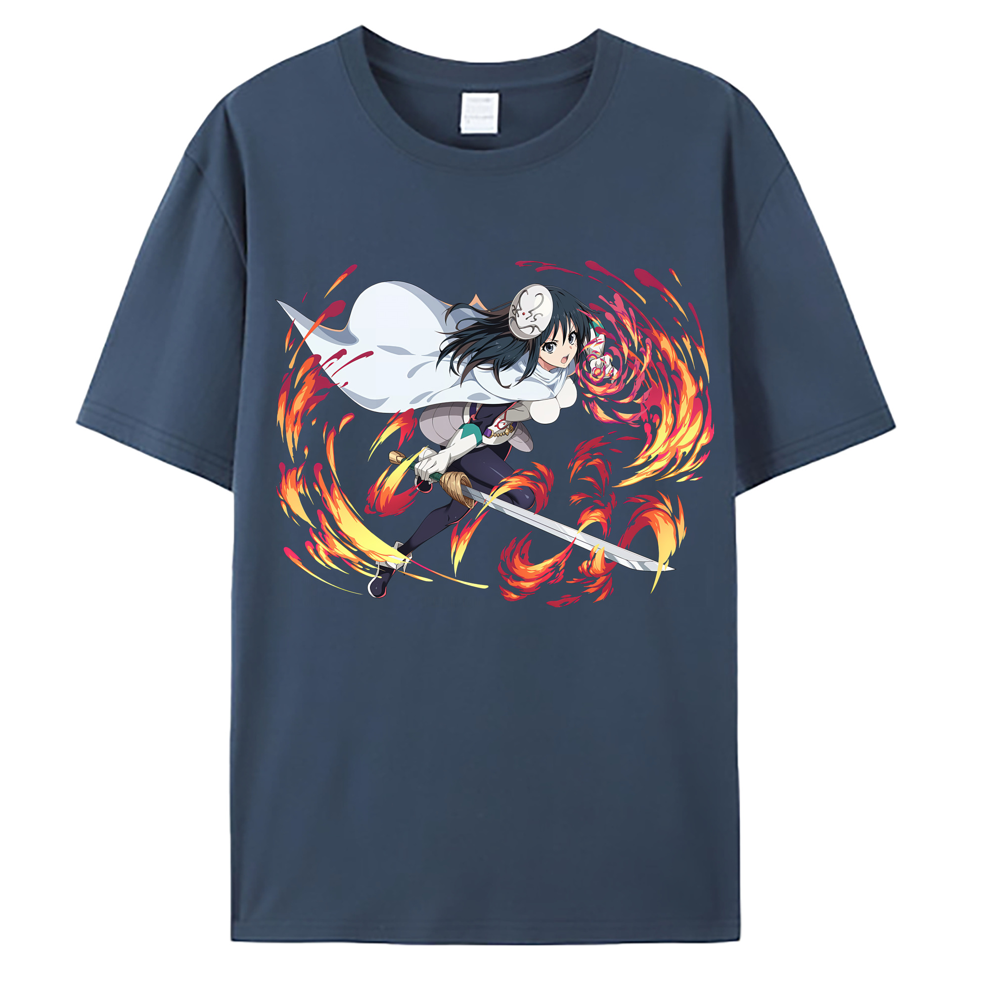 （画像用） 転スラ Regarding Reincarnated to Slime 綿100％ メンズ半袖Tシャツ｜肌触りやわらか＆通気性