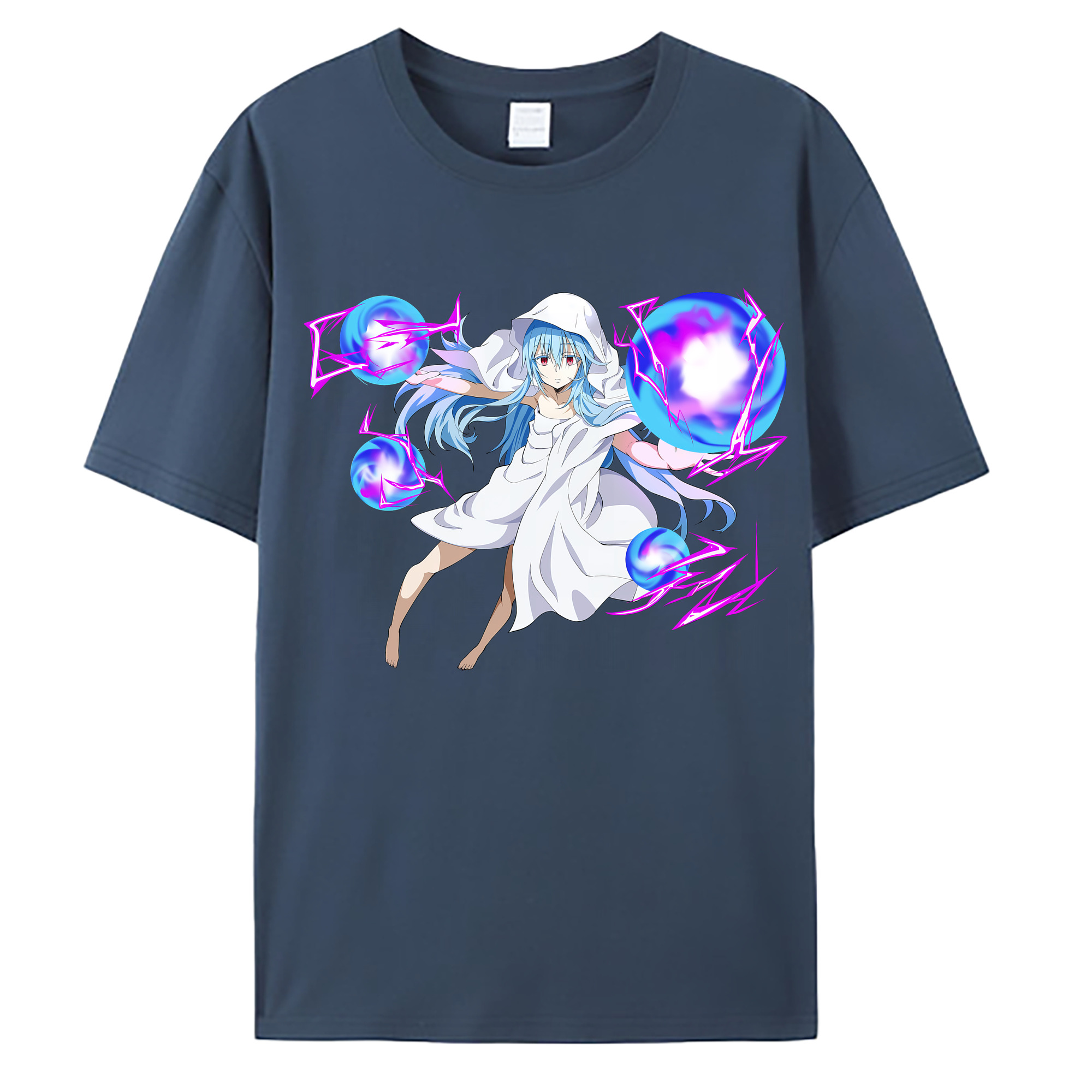 （画像用） 転スラ Regarding Reincarnated to Slime 綿100％ メンズ半袖Tシャツ｜肌触りやわらか＆通気性