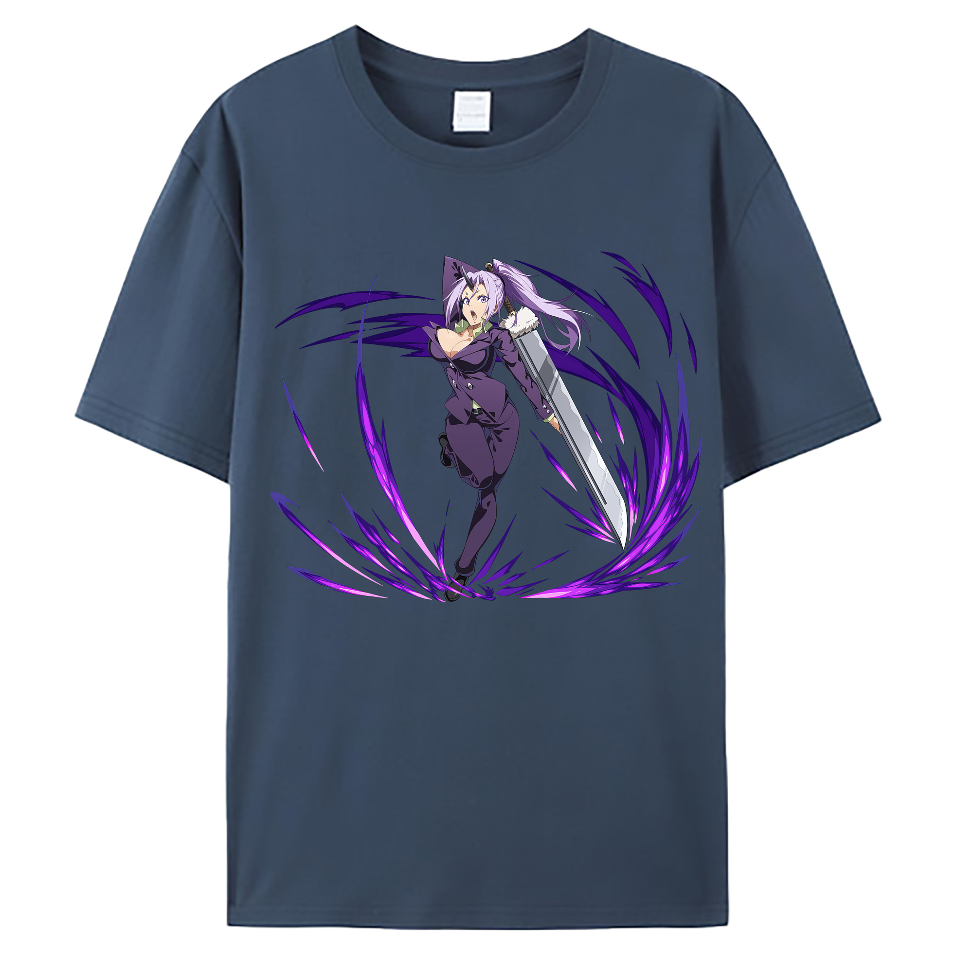 （画像用） 転スラ Regarding Reincarnated to Slime 綿100％ メンズ半袖Tシャツ｜肌触りやわらか＆通気性