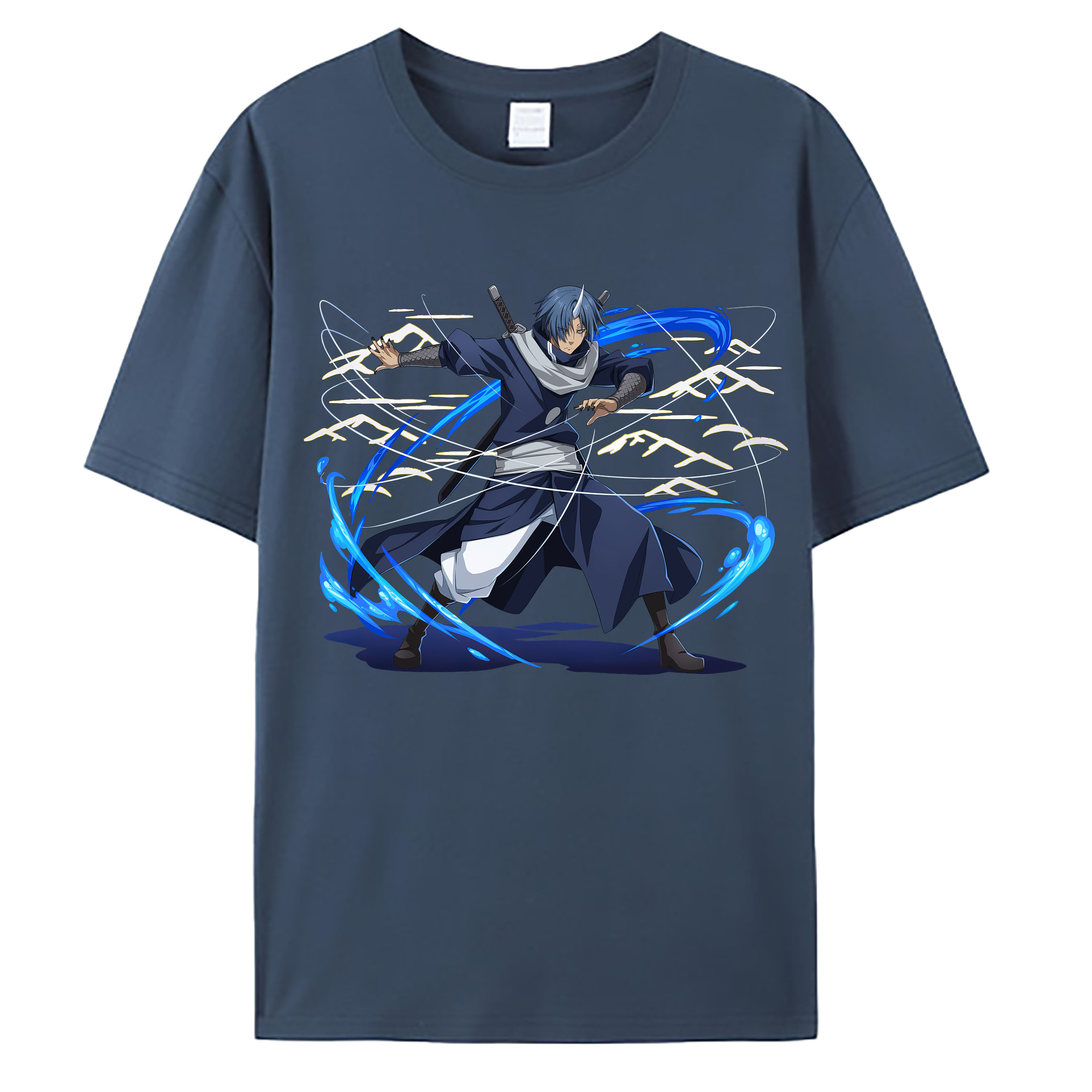 （画像用） 転スラ Regarding Reincarnated to Slime 綿100％ メンズ半袖Tシャツ｜肌触りやわらか＆通気性