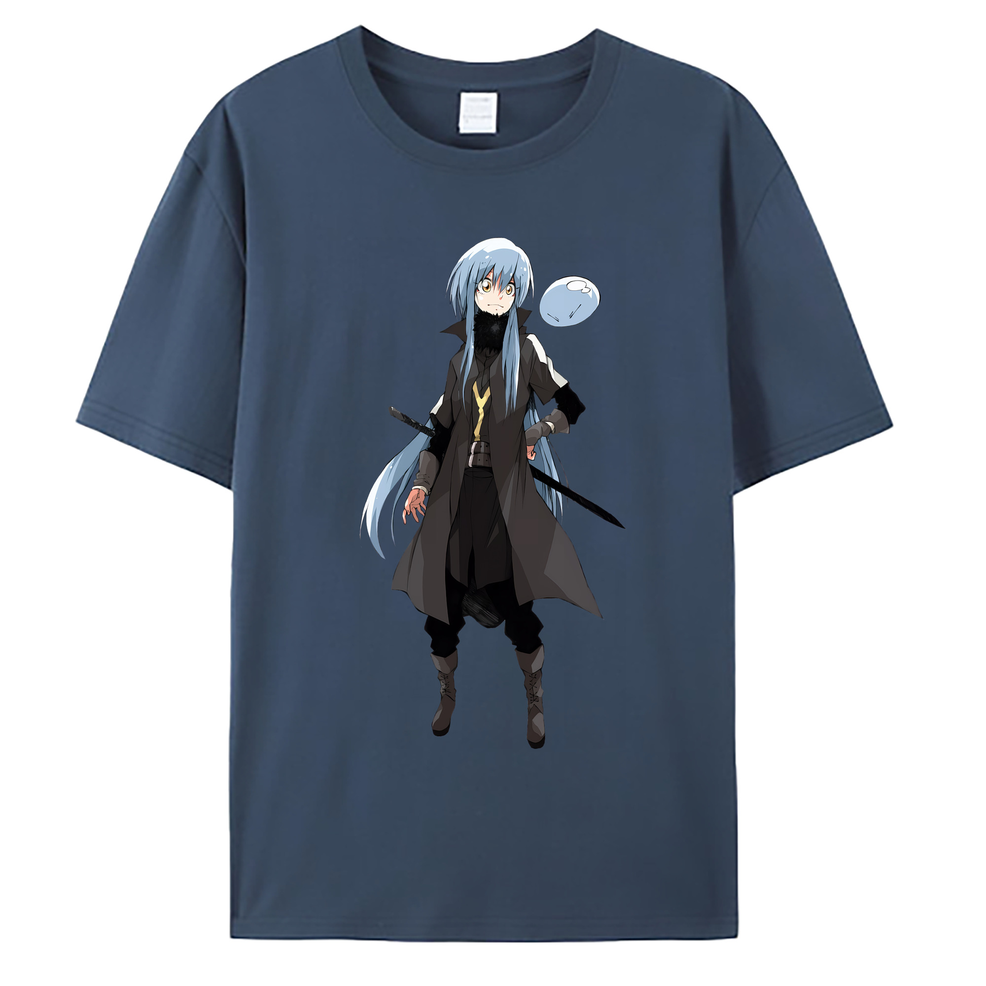 （画像用） 転スラ Regarding Reincarnated to Slime 綿100％ メンズ半袖Tシャツ｜肌触りやわらか＆通気性