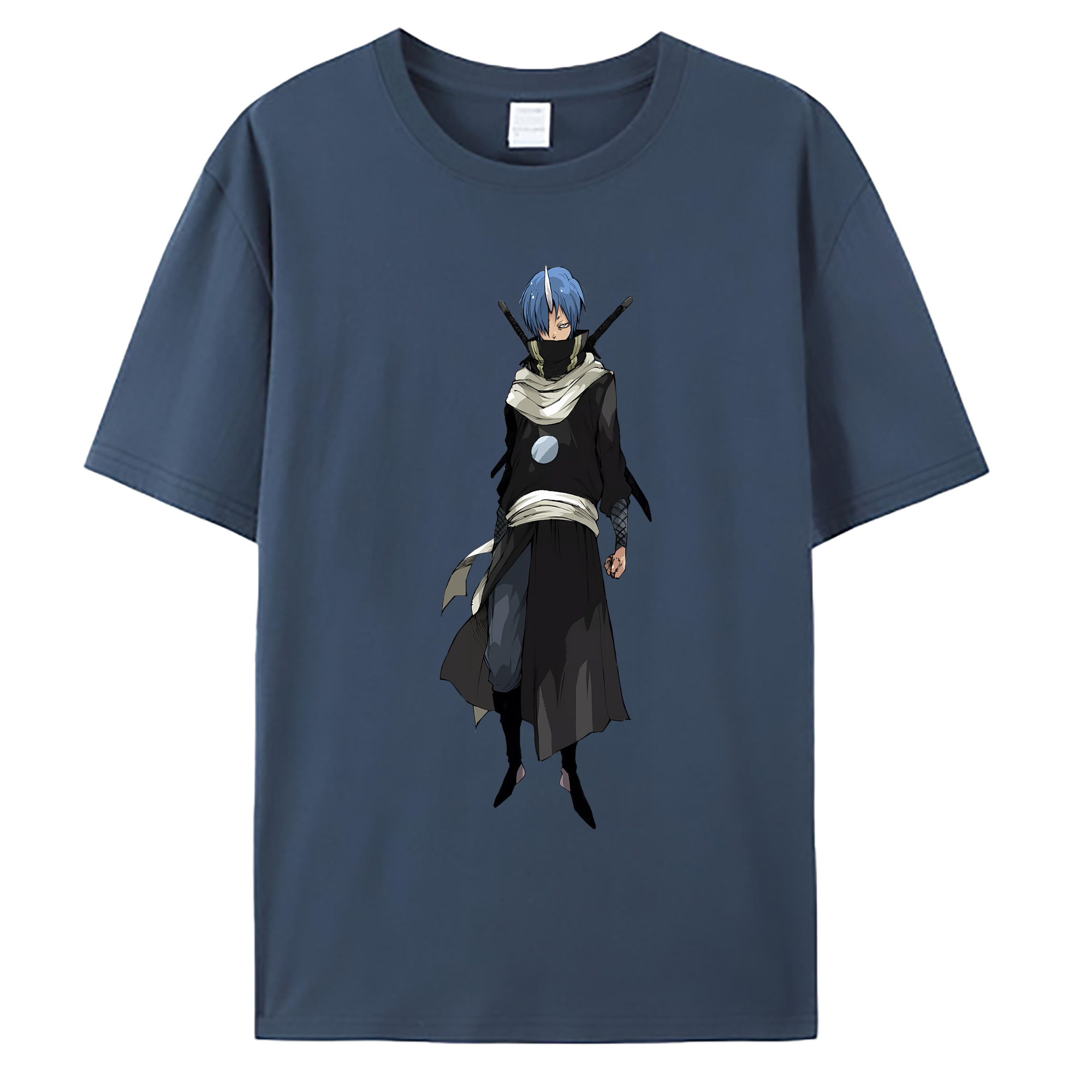 （画像用） 転スラ Regarding Reincarnated to Slime 綿100％ メンズ半袖Tシャツ｜肌触りやわらか＆通気性