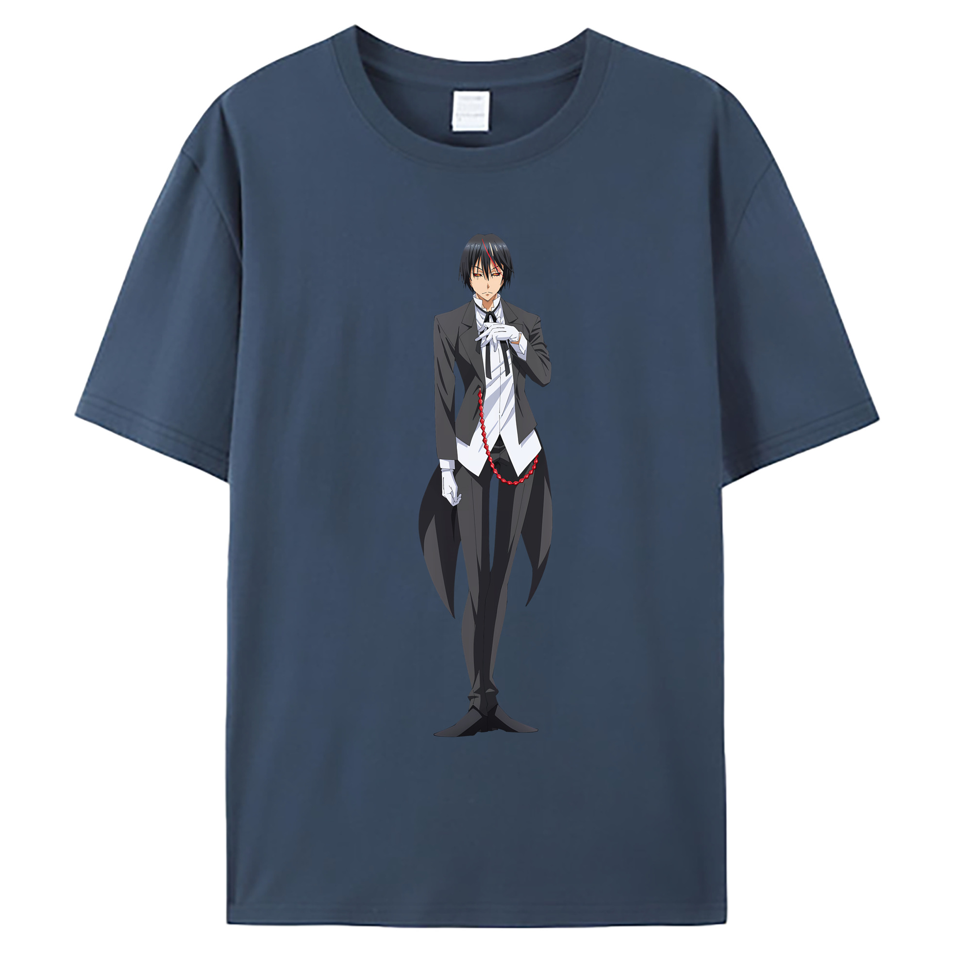 （画像用） 転スラ Regarding Reincarnated to Slime 綿100％ メンズ半袖Tシャツ｜肌触りやわらか＆通気性