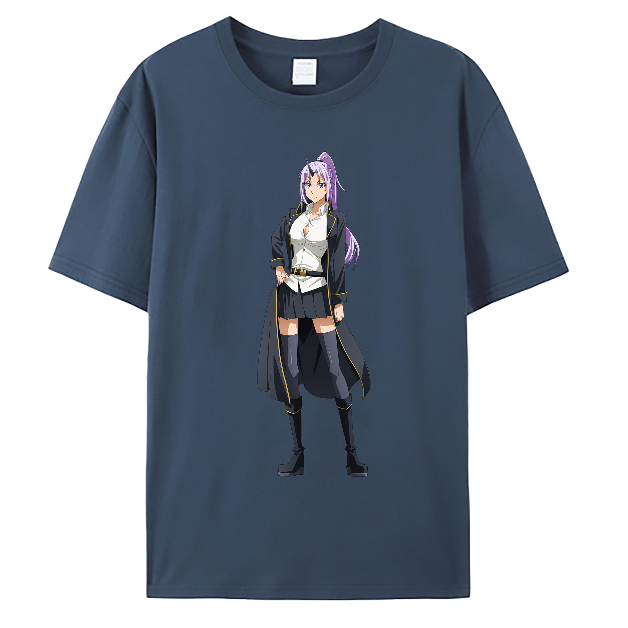 （画像用） 転スラ Regarding Reincarnated to Slime 綿100％ メンズ半袖Tシャツ｜肌触りやわらか＆通気性