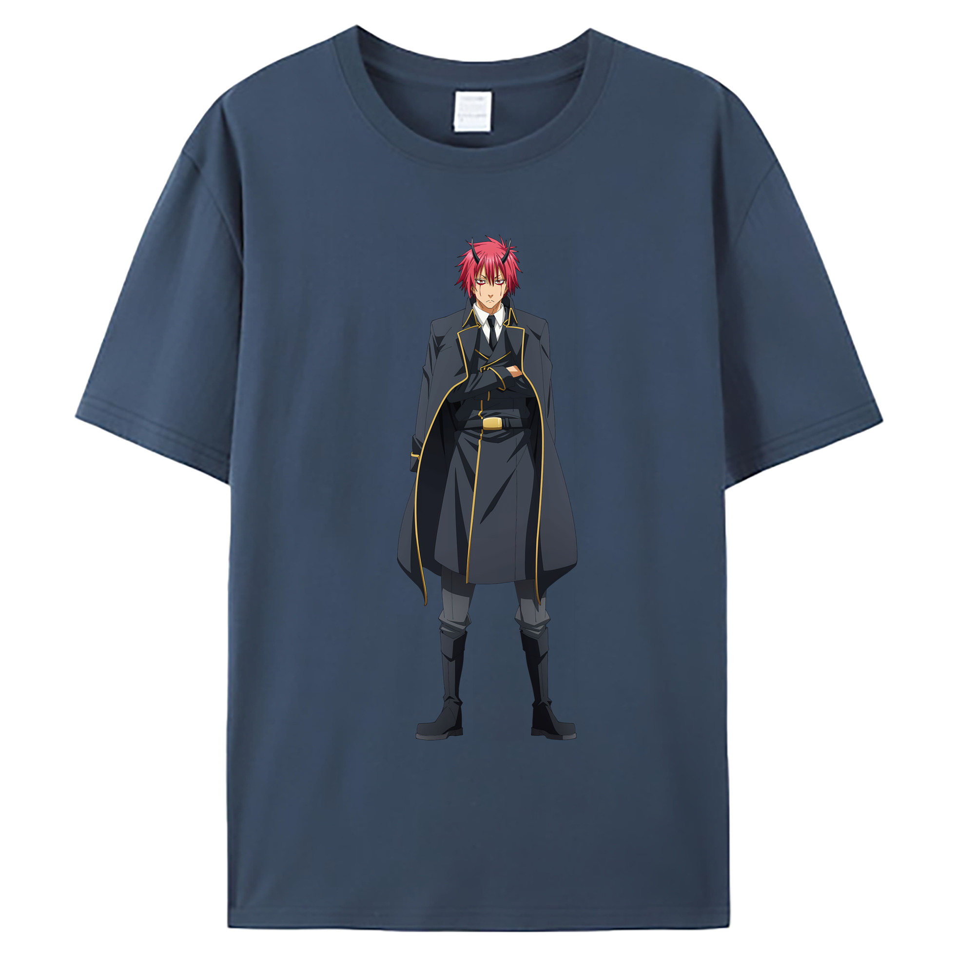 （画像用） 転スラ Regarding Reincarnated to Slime 綿100％ メンズ半袖Tシャツ｜肌触りやわらか＆通気性