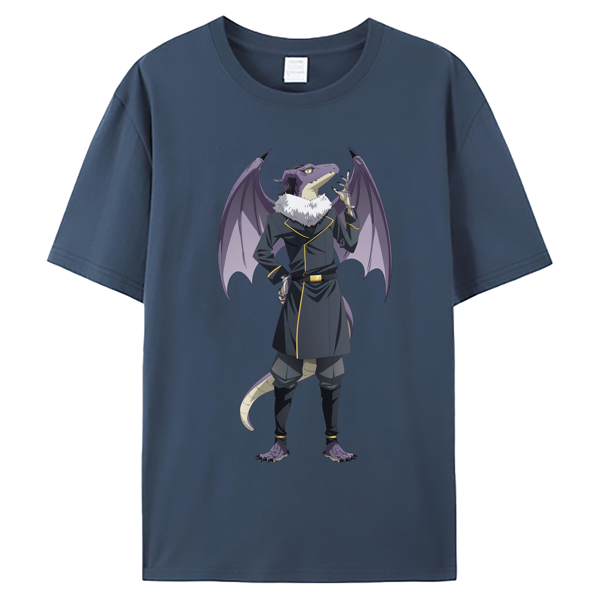 （画像用） 転スラ Regarding Reincarnated to Slime 綿100％ メンズ半袖Tシャツ｜肌触りやわらか＆通気性