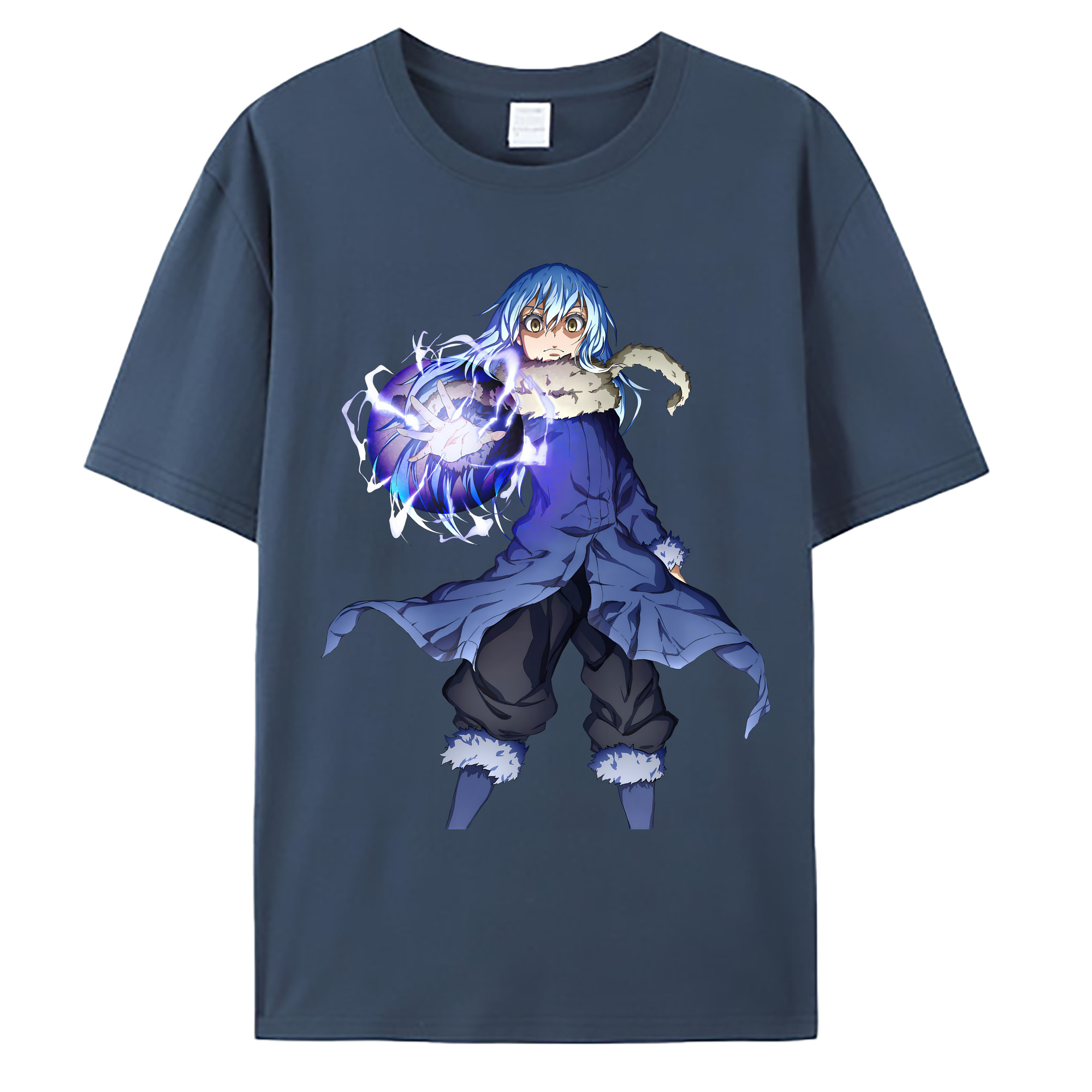 （画像用） 転スラ Regarding Reincarnated to Slime 綿100％ メンズ半袖Tシャツ｜肌触りやわらか＆通気性